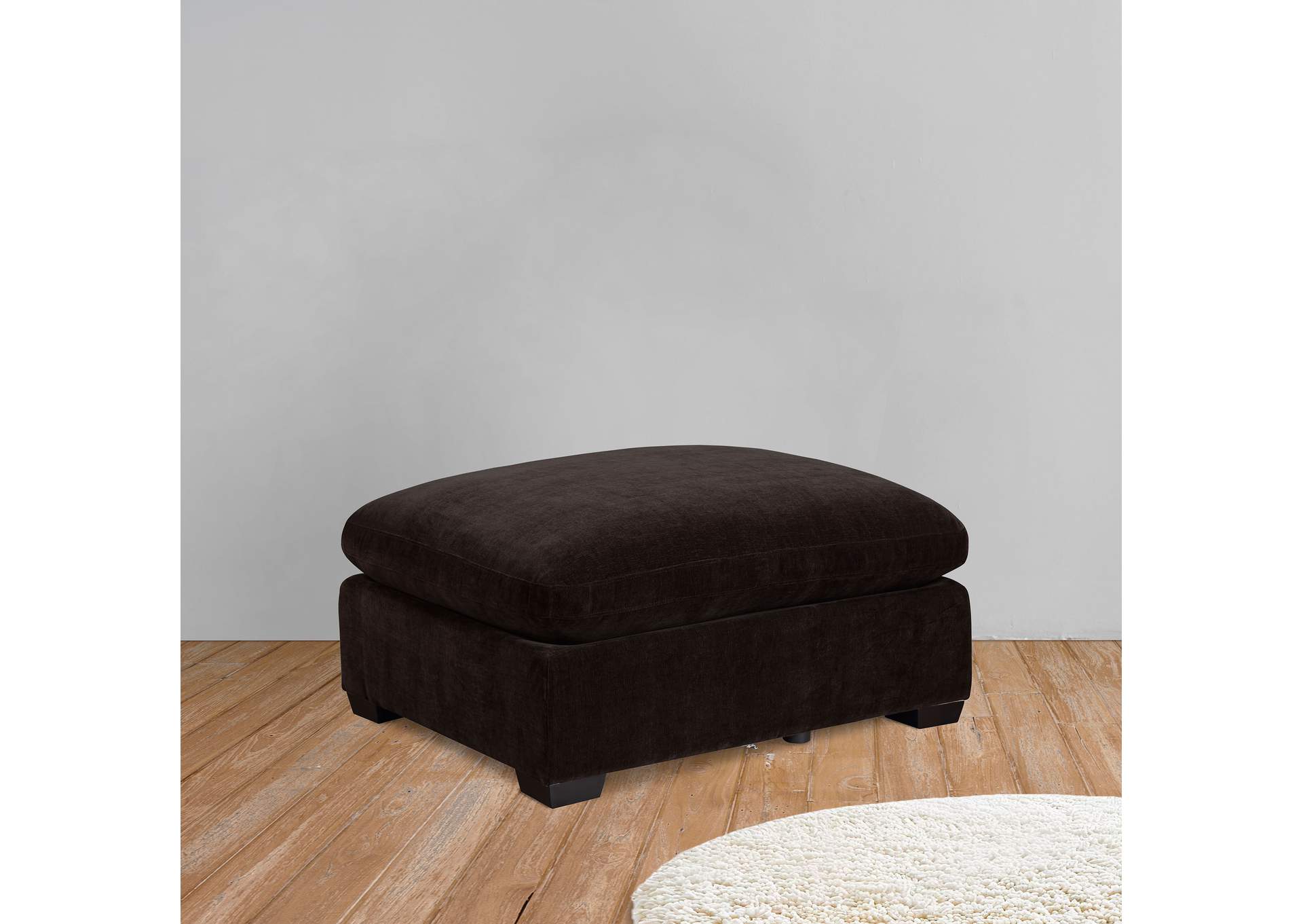Lakeview Rectangular Upholstered Ottoman Dark Chocolate image 3