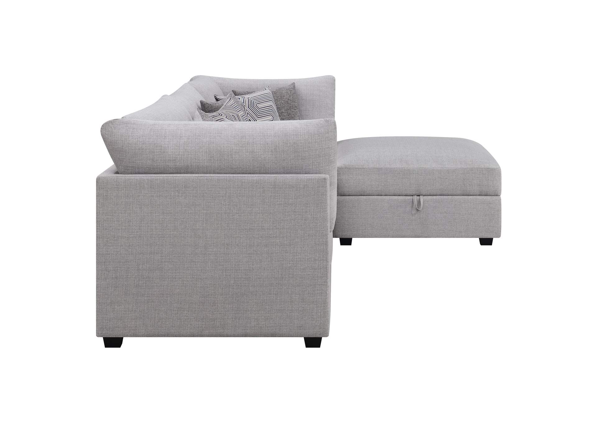 Cambria 4-piece Upholstered Modular Sectional Sofa Grey