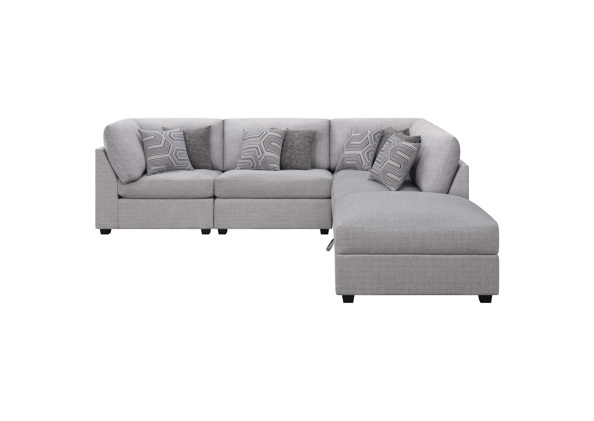 Cambria 5-piece Upholstered Modular Sectional Sofa Grey