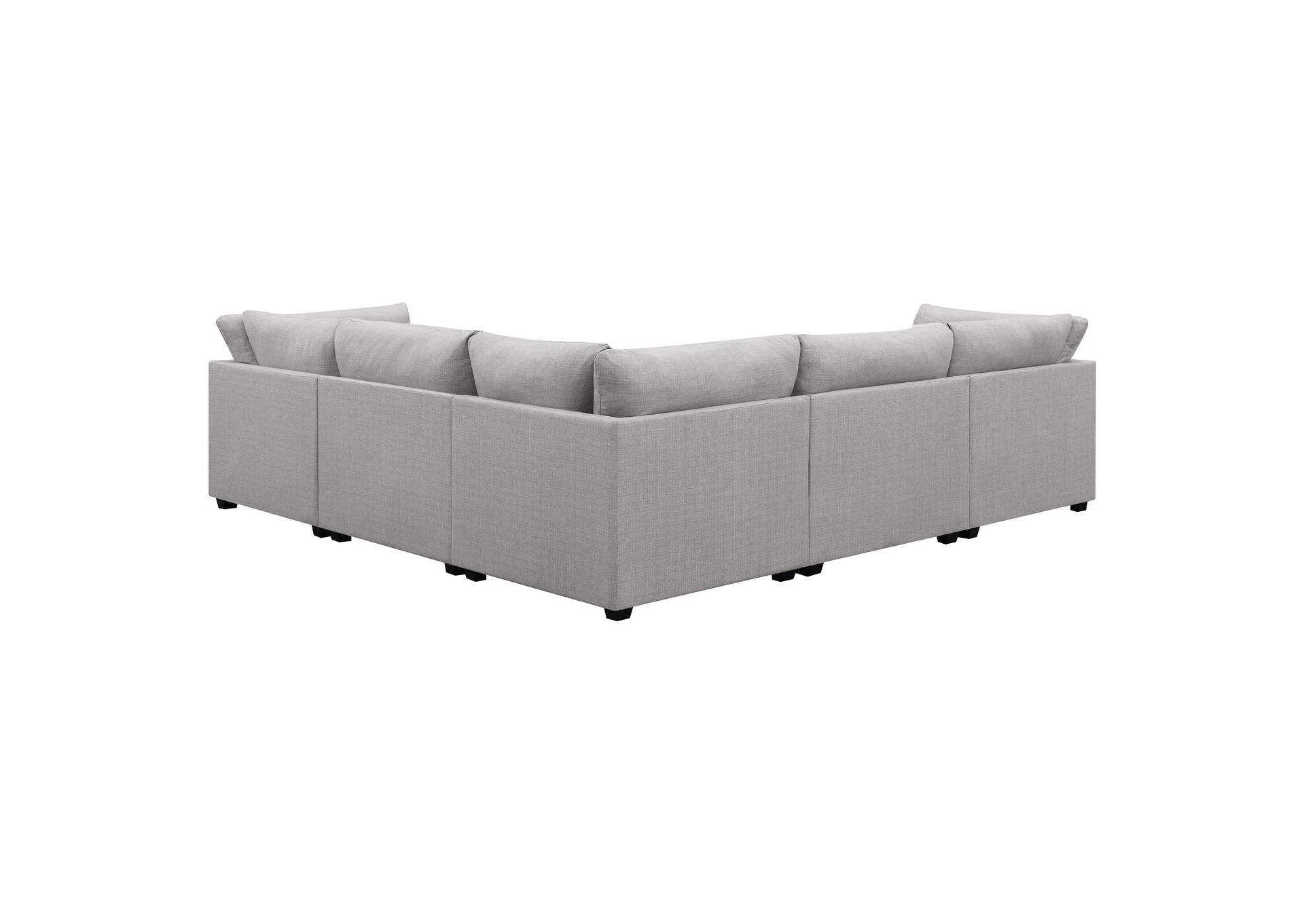 Cambria 6-piece Upholstered Modular Sectional Sofa Grey