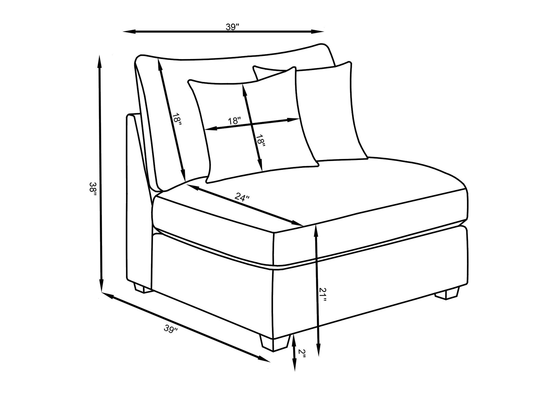Cambria 6-piece Upholstered Modular Sectional Sofa Grey