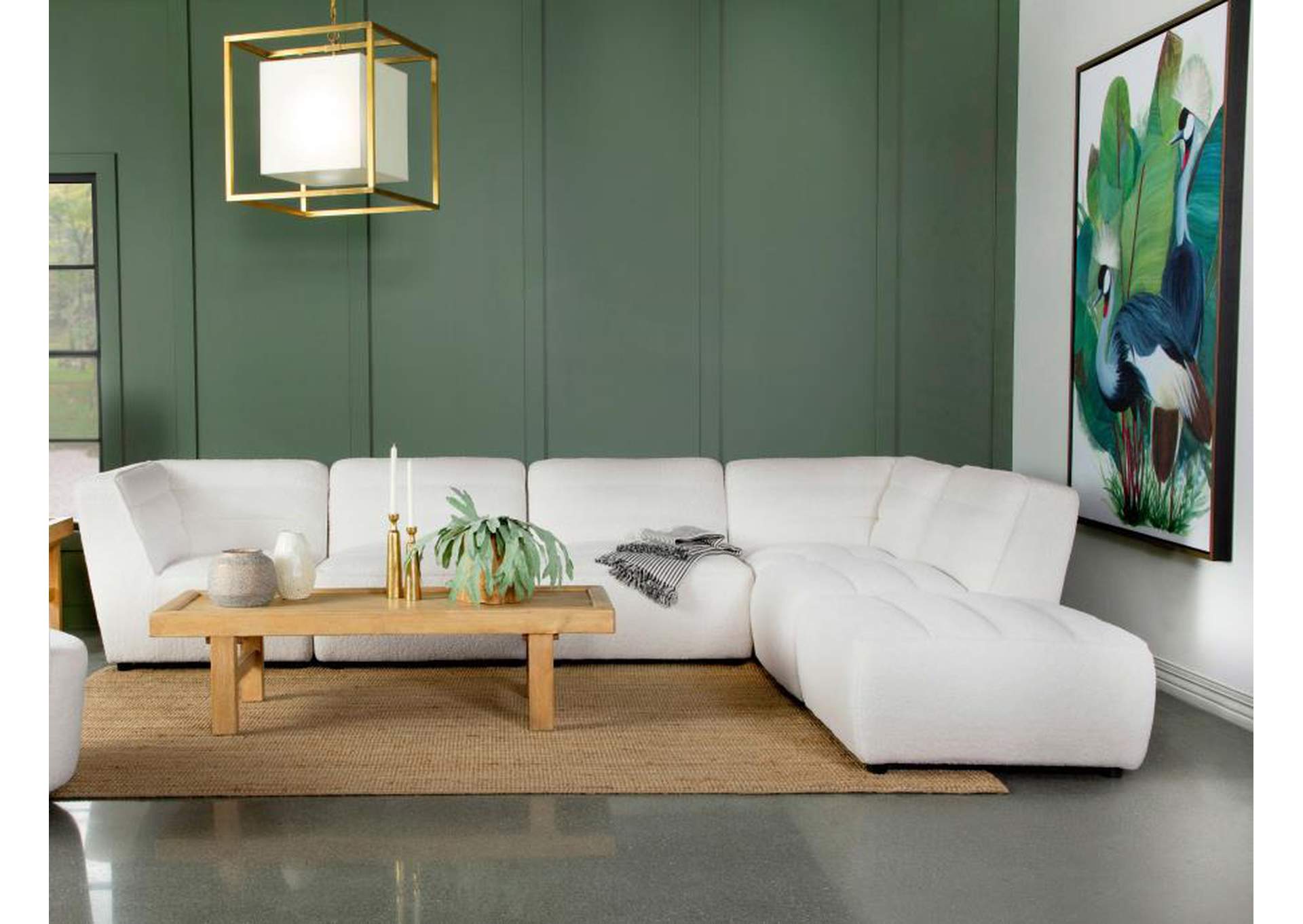 Sunny 6-piece Upholstered Sectional Natural image 1