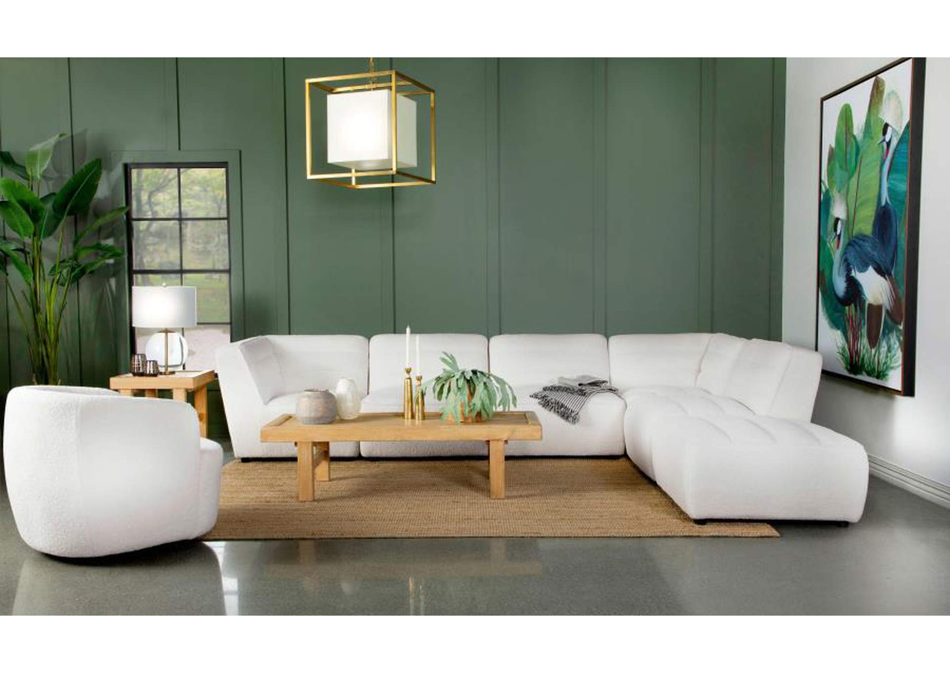 Sunny 6-piece Upholstered Sectional Natural image 13