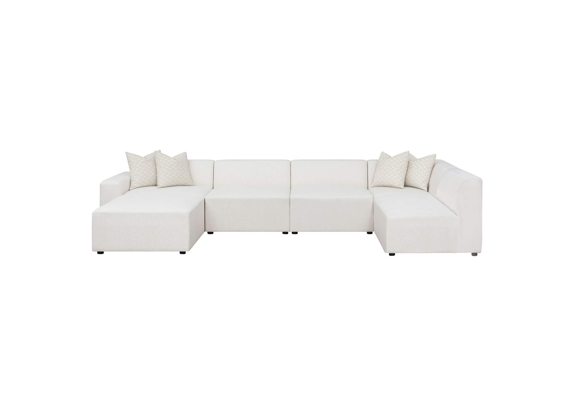 Freddie 6-piece Upholstered Modular Sectional Sofa Pearl