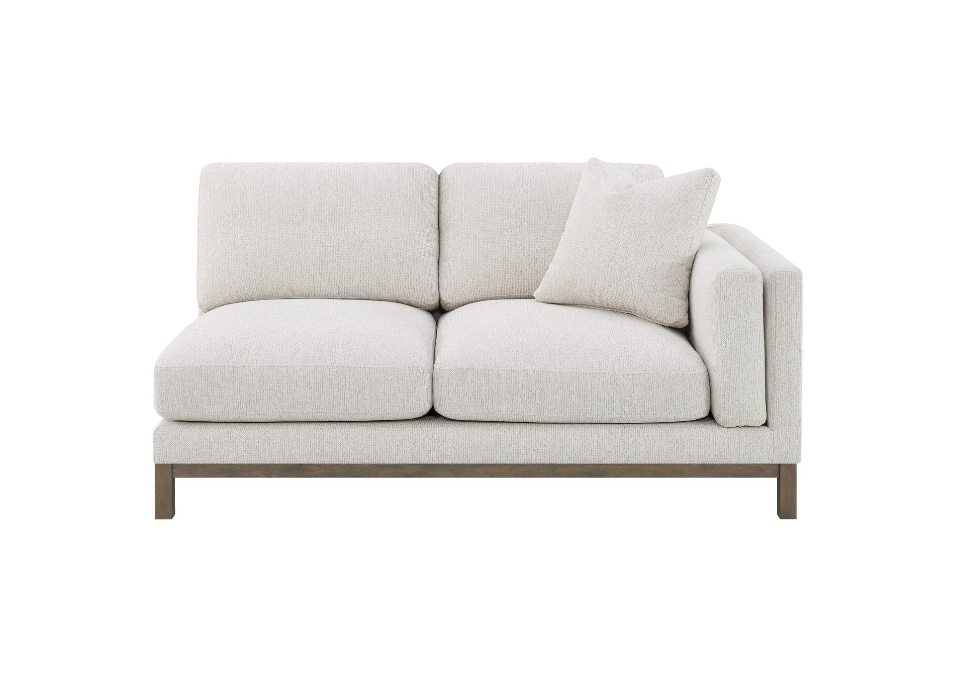 Geneva Boucle Upholstered Sectional Chaise Sofa Sand