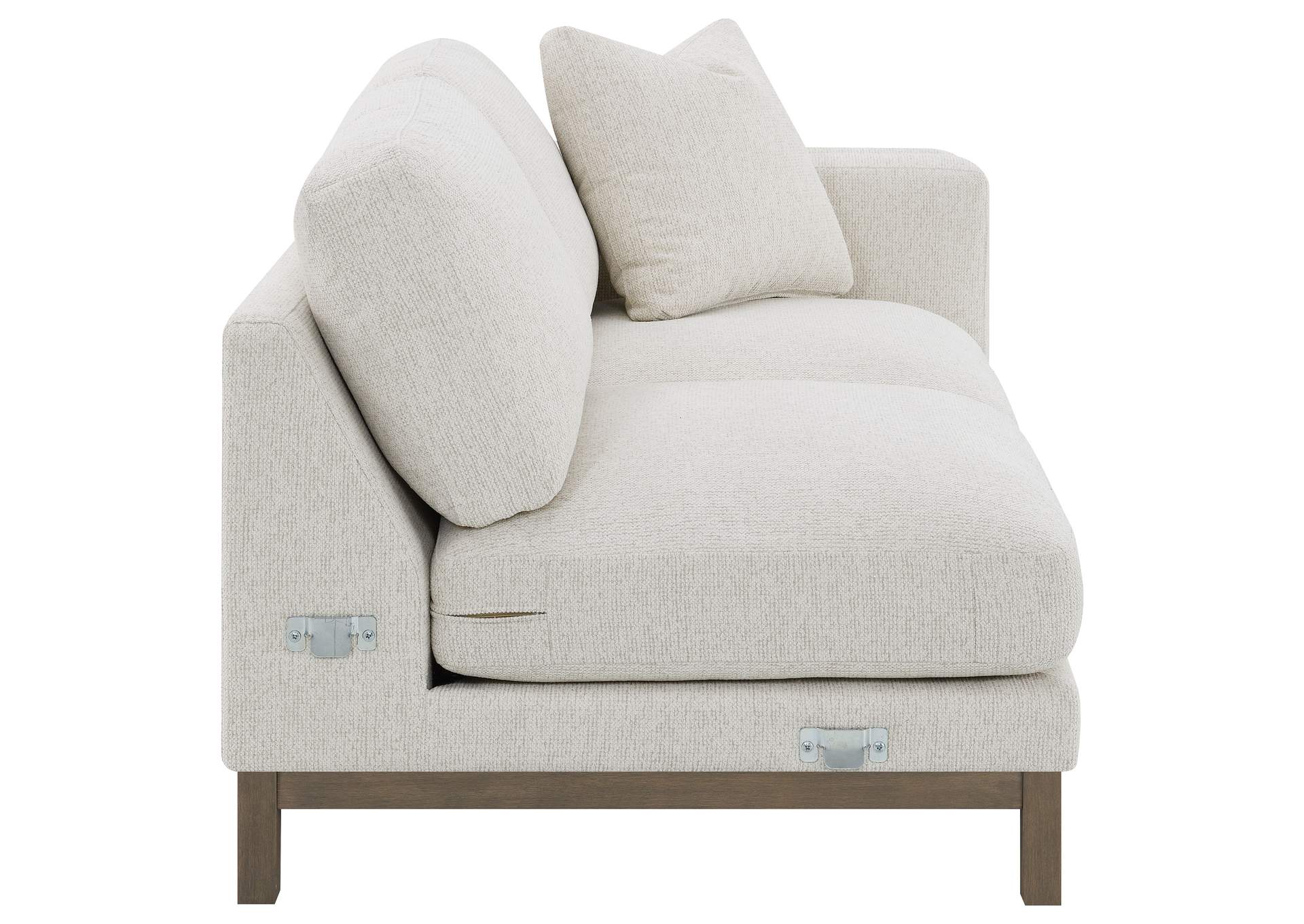 Geneva Boucle Upholstered Sectional Chaise Sofa Sand