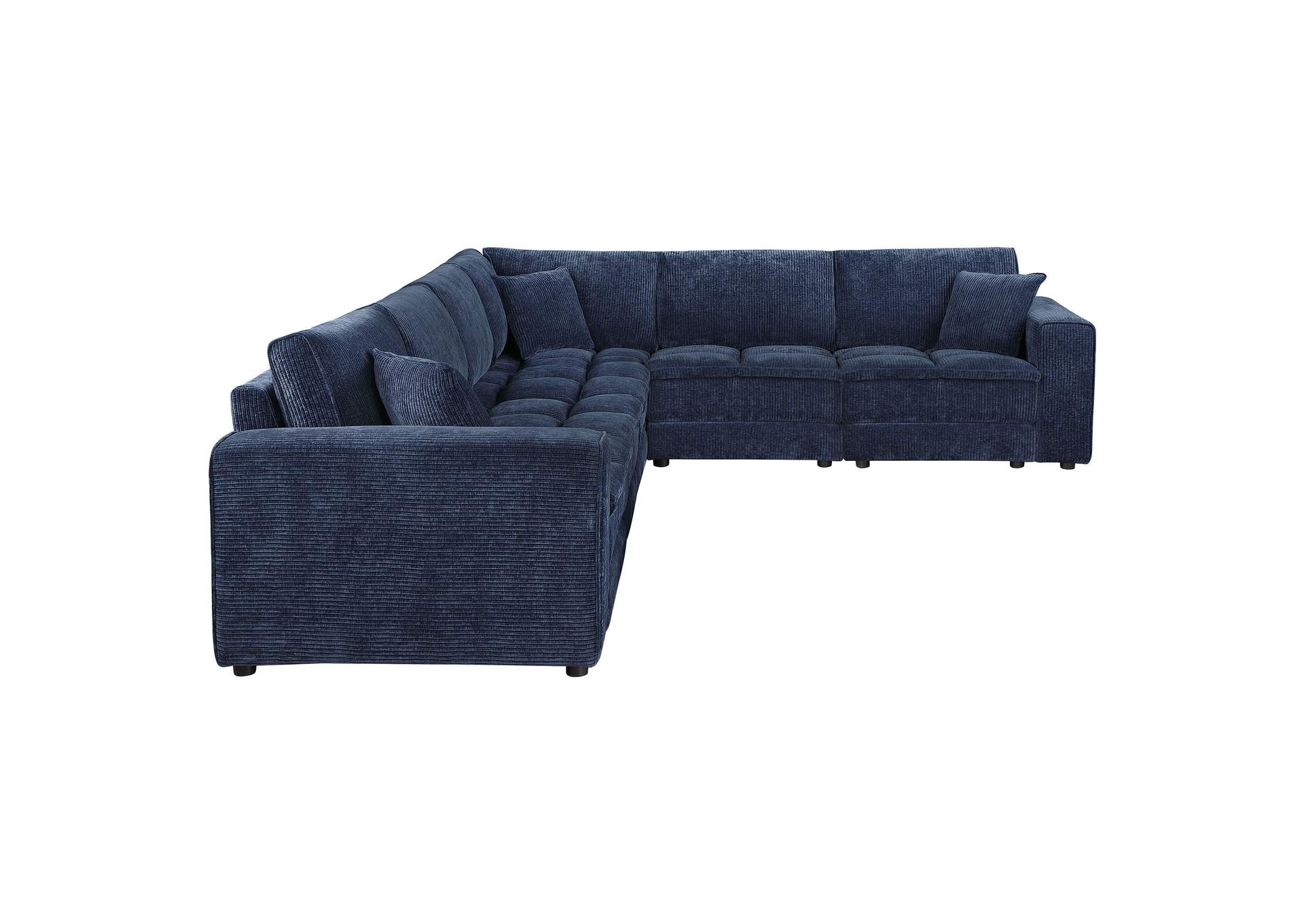 Atlantic 5-piece Upholstered Modular Sectional Sofa Blue