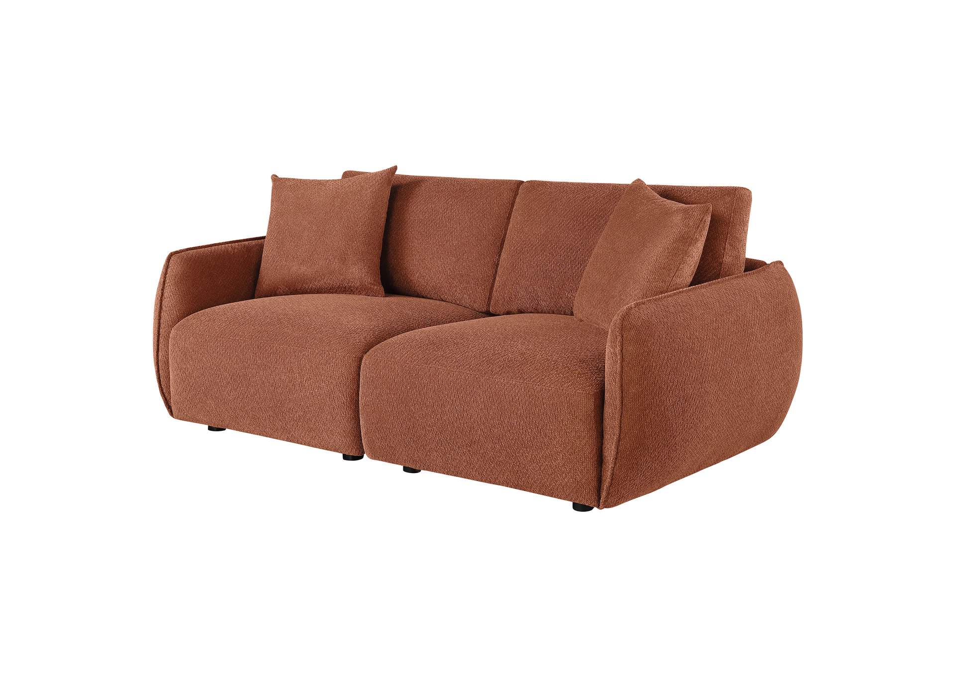 Elysia Chenille Upholstered Modular Lounge Loveseat Coral image 5