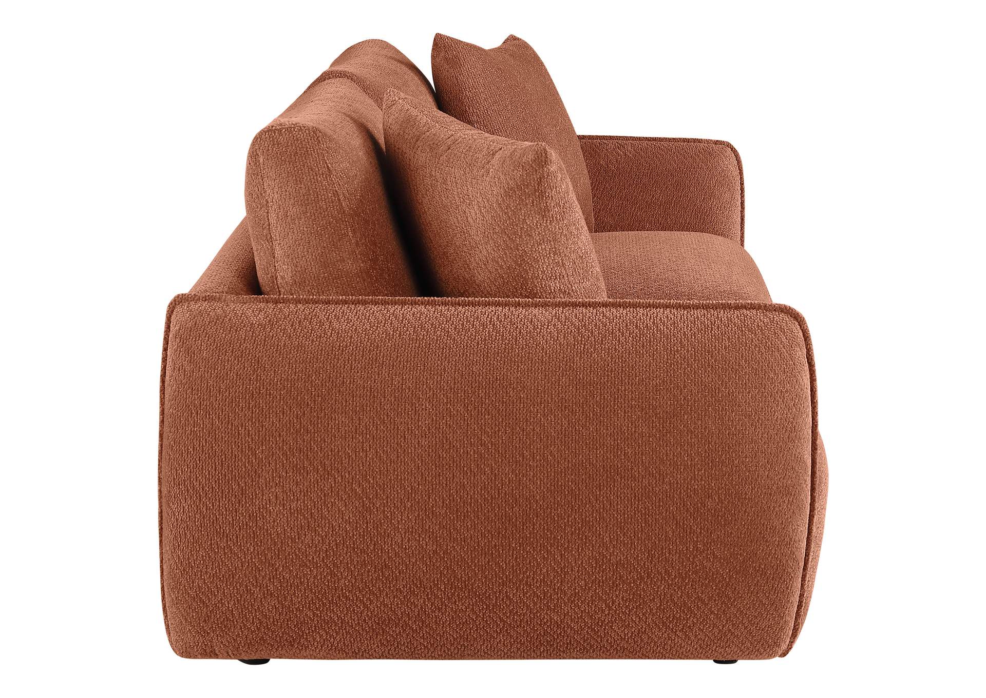 Elysia Chenille Upholstered Modular Lounge Loveseat Coral image 9