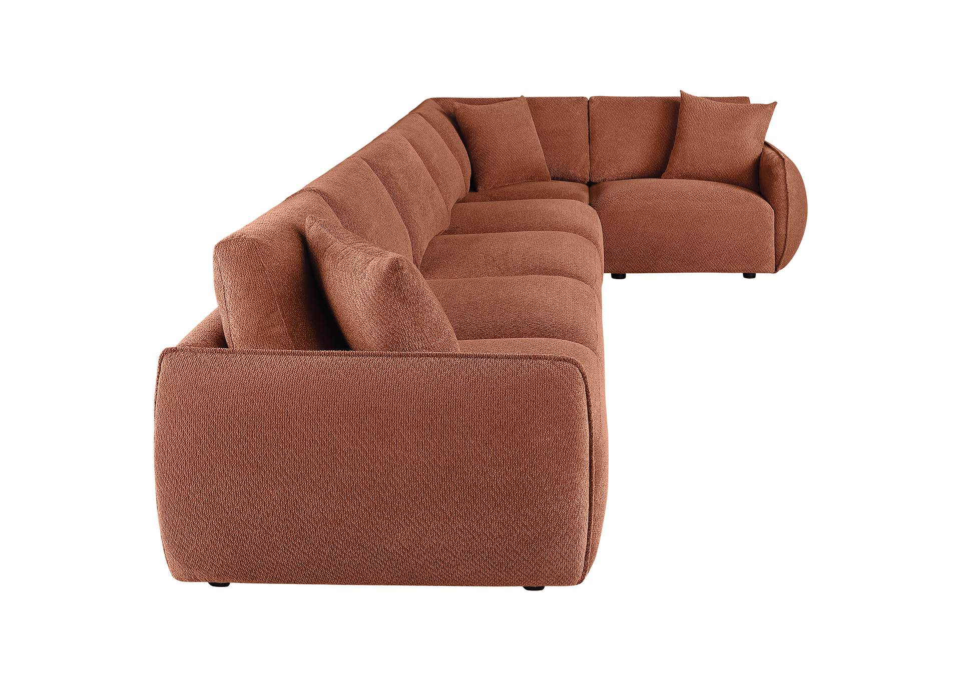 Elysia 6-piece Chenille Upholstered Modular Sectional Sofa Coral image 10