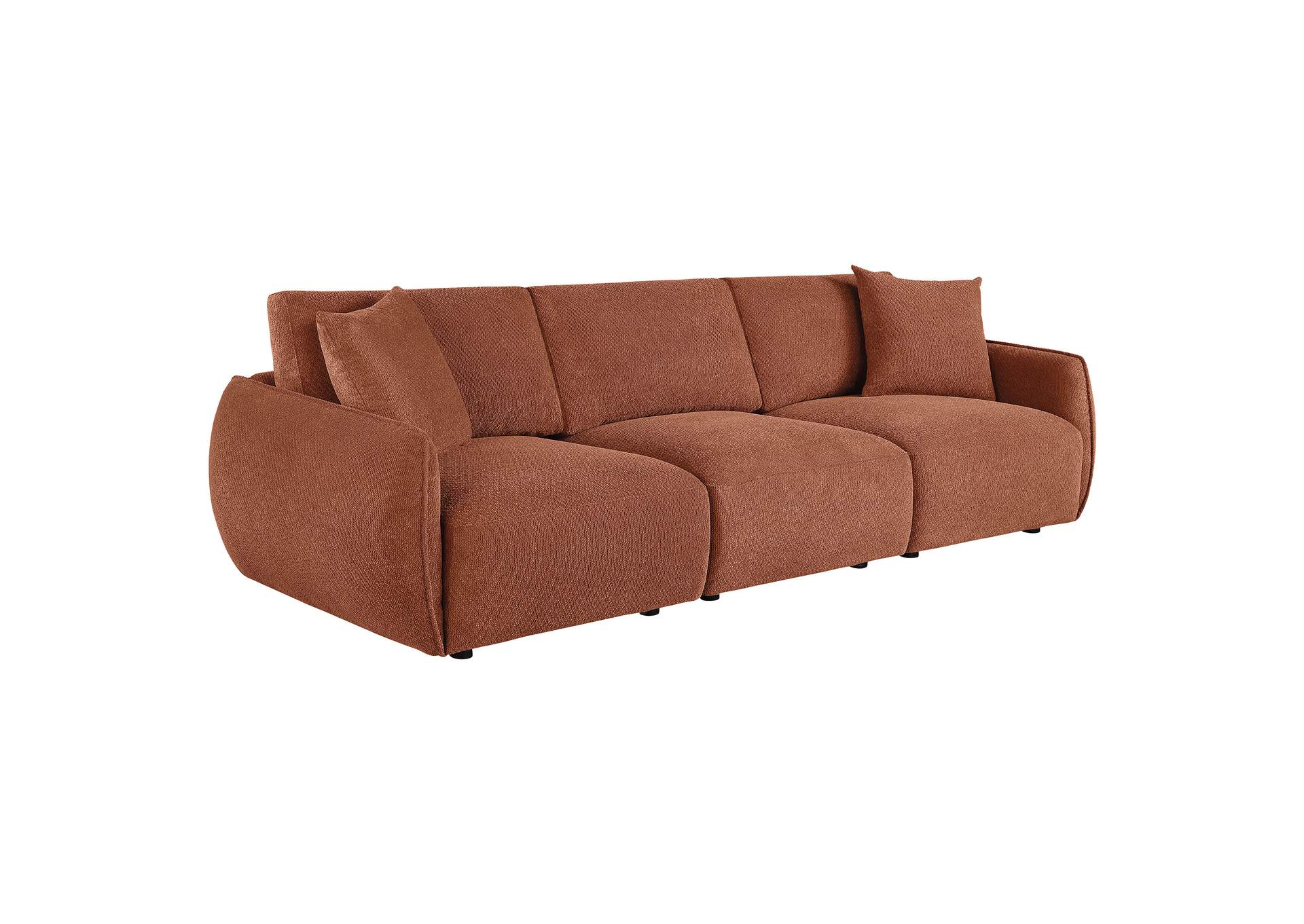 Elysia Chenille Upholstered Modular Lounge Sofa Coral image 1
