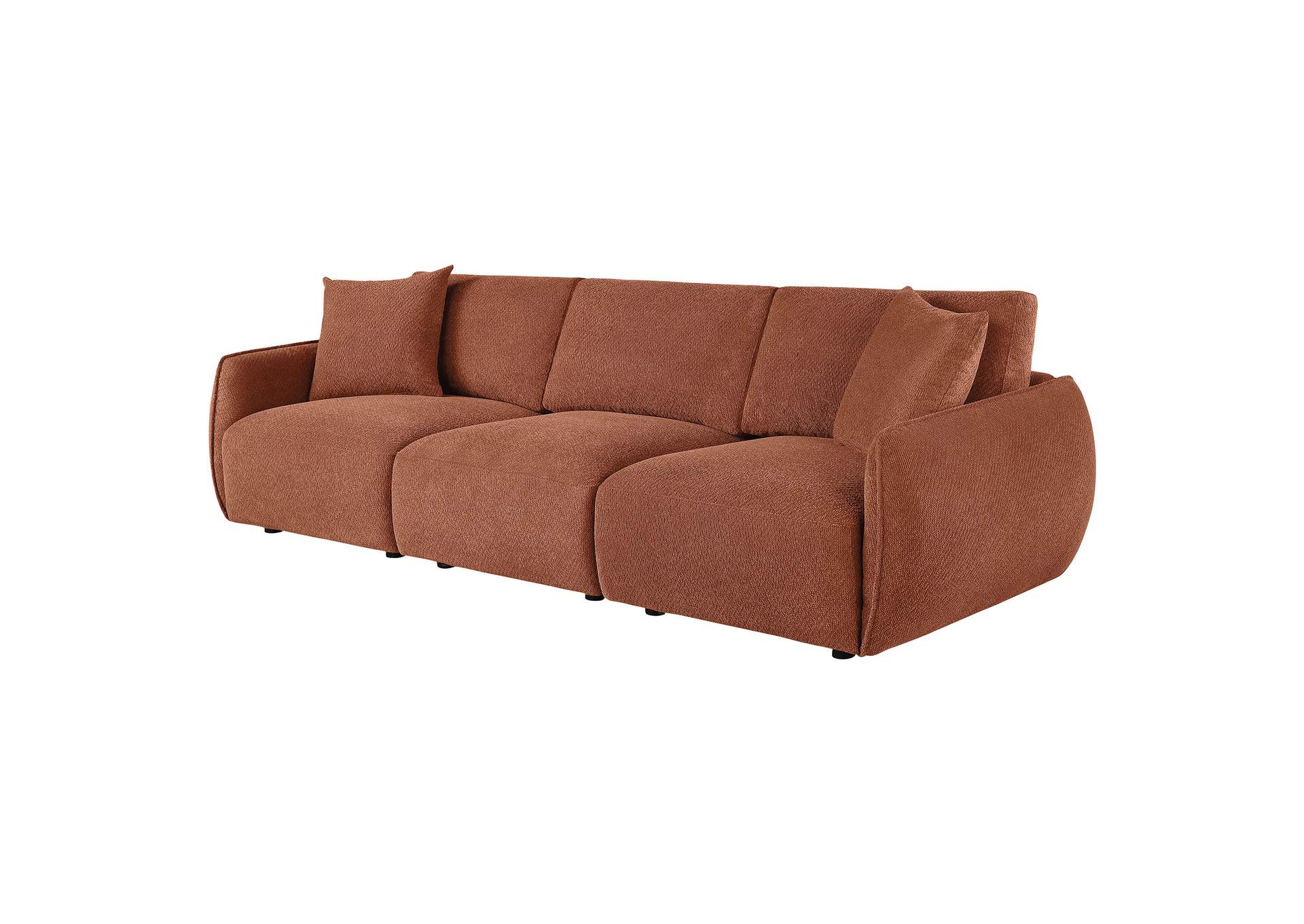 Elysia Chenille Upholstered Modular Lounge Sofa Coral image 5