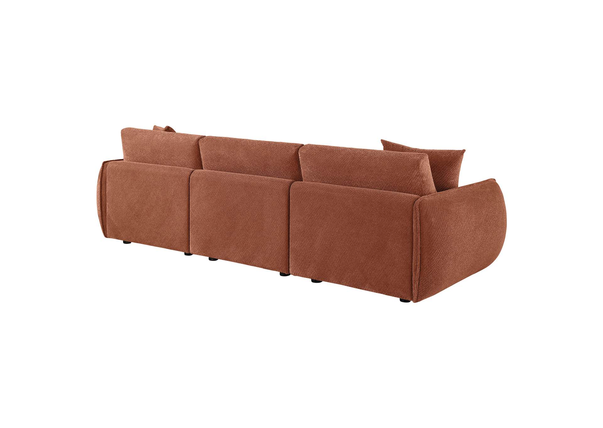 Elysia Chenille Upholstered Modular Lounge Sofa Coral image 8