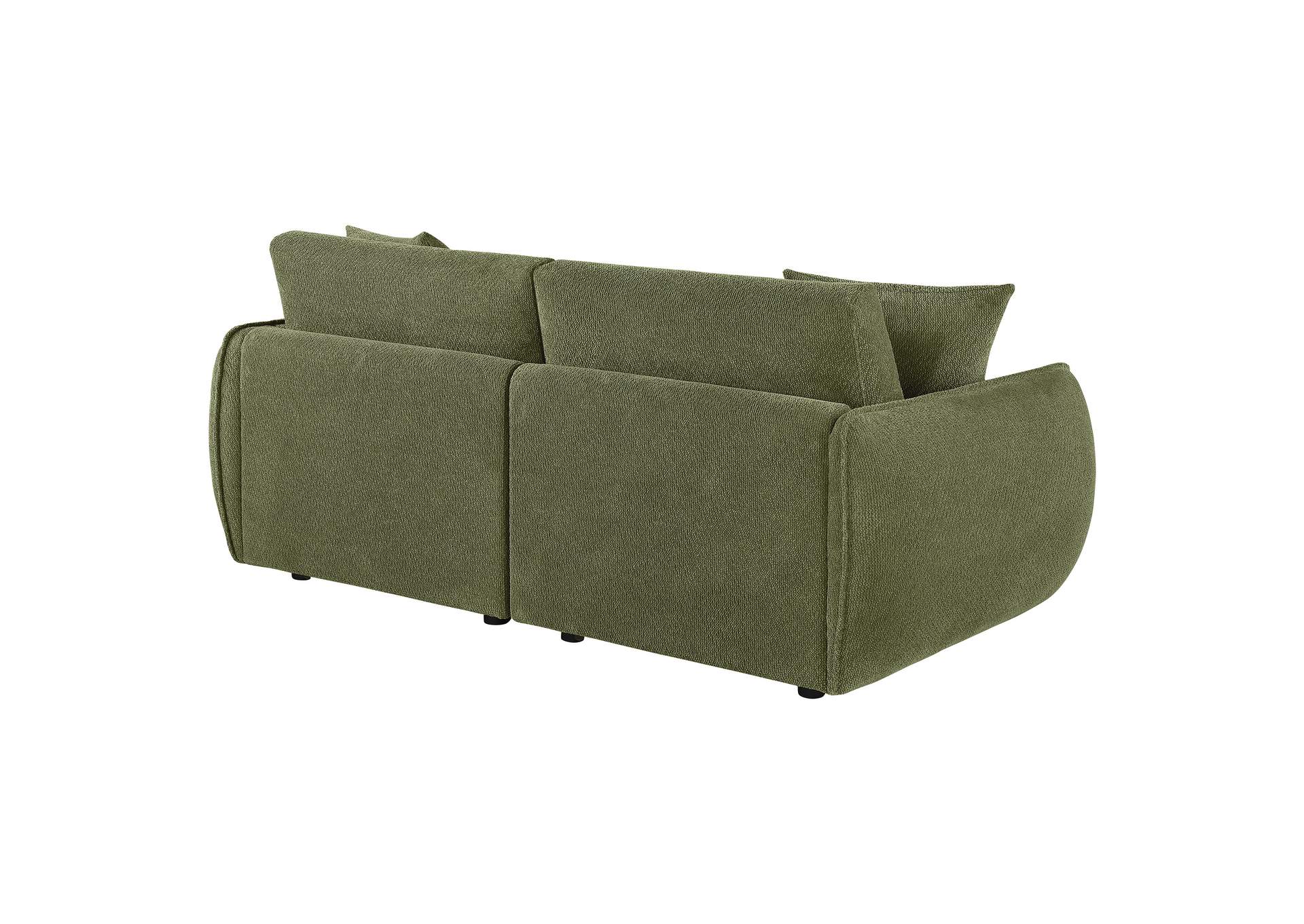 Elysia Chenille Upholstered Modular Lounge Loveseat Green image 8
