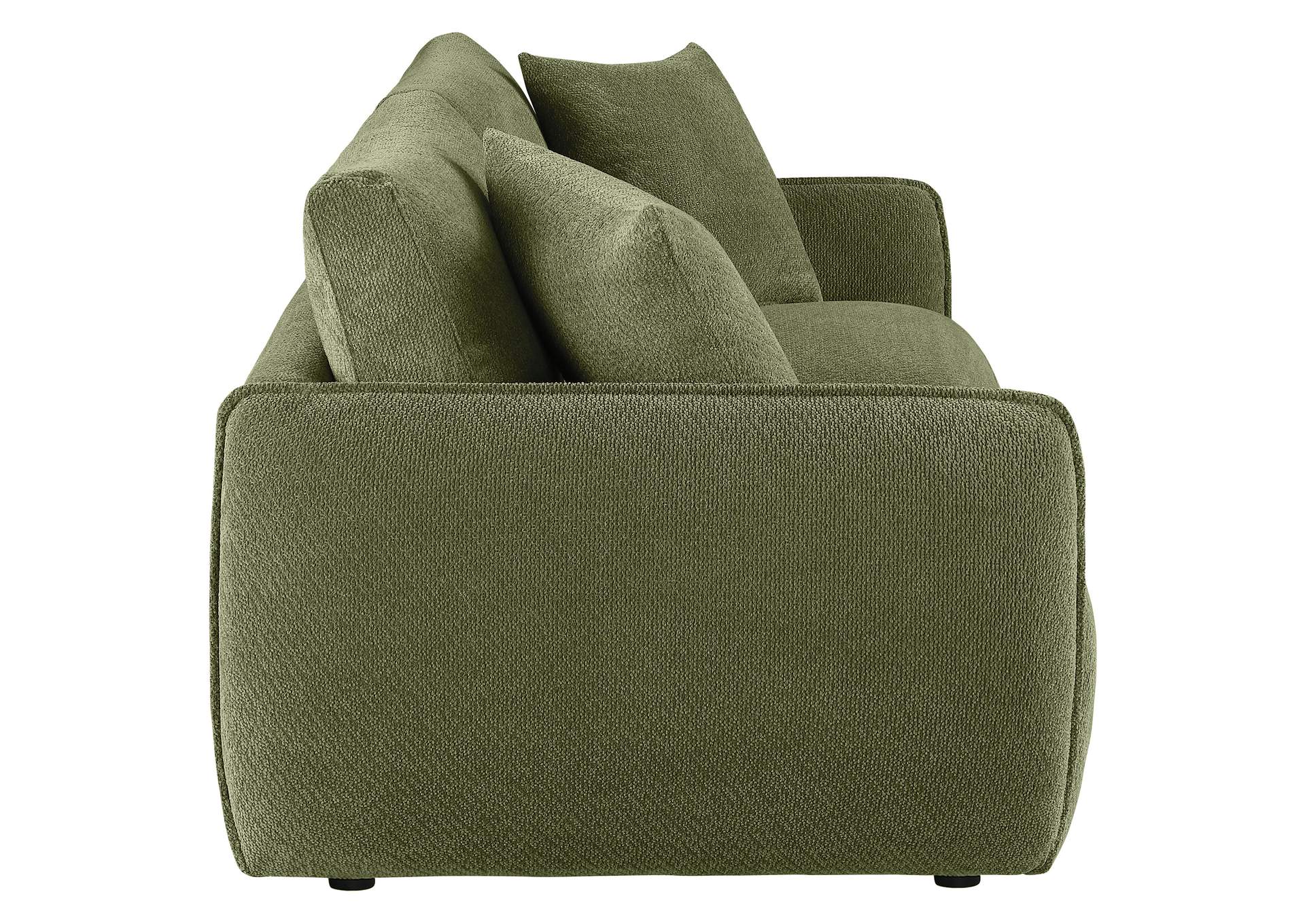 Elysia Chenille Upholstered Modular Lounge Loveseat Green image 9