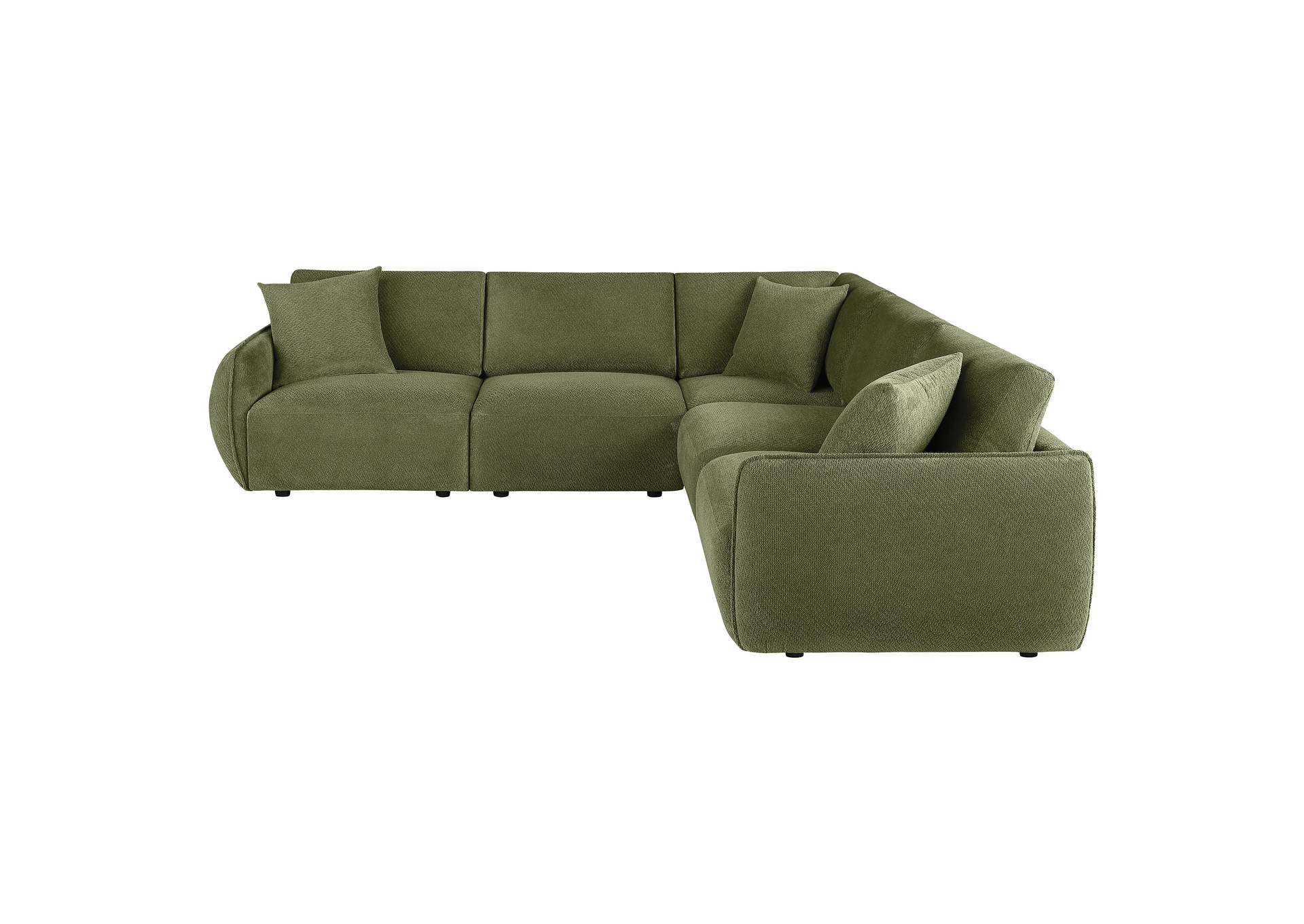 Elysia 5-piece Chenille Upholstered Modular Sectional Sofa Green image 18