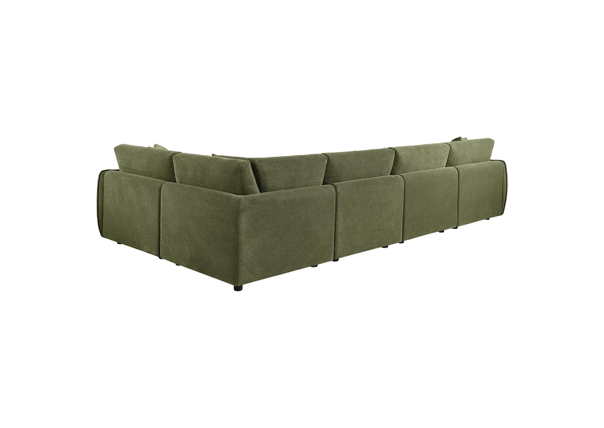 Elysia 5-piece Chenille Upholstered Modular Sectional Sofa Green image 13
