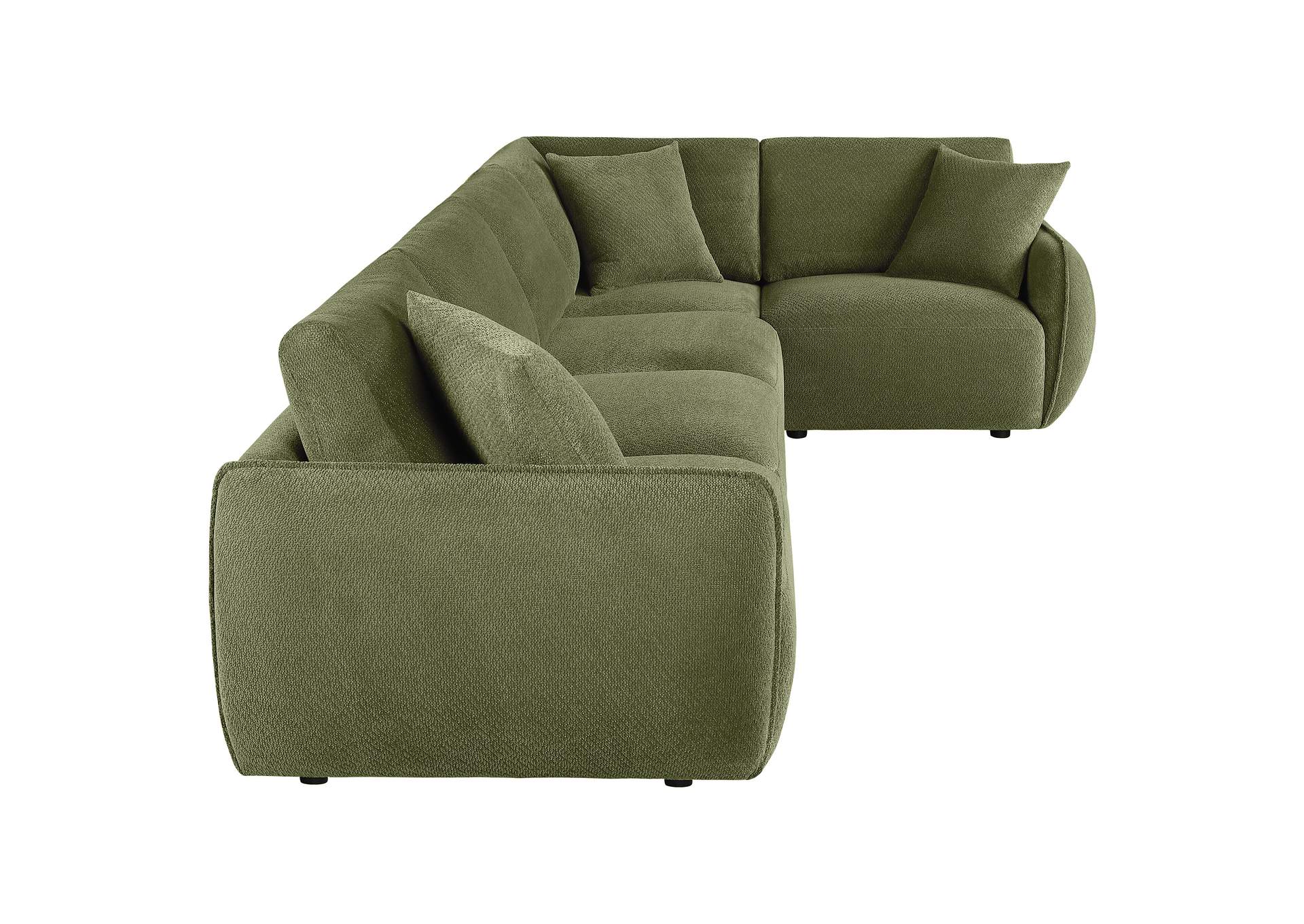 Elysia 5-piece Chenille Upholstered Modular Sectional Sofa Green image 12