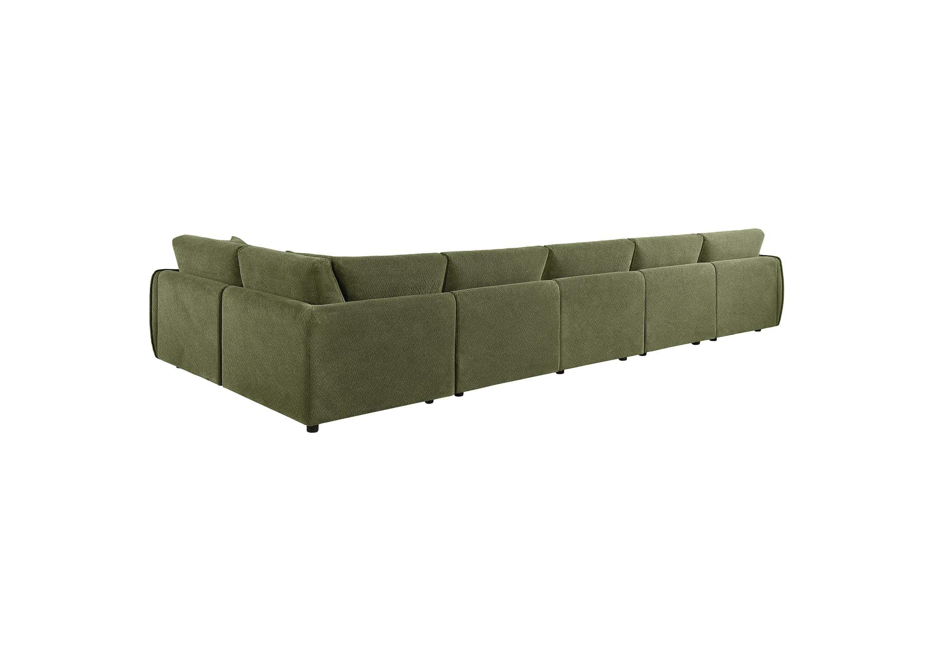 Elysia 6-piece Chenille Upholstered Modular Sectional Sofa Green image 13