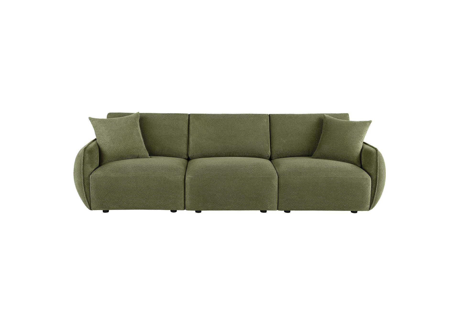 Elysia Chenille Upholstered Modular Lounge Sofa Green image 4