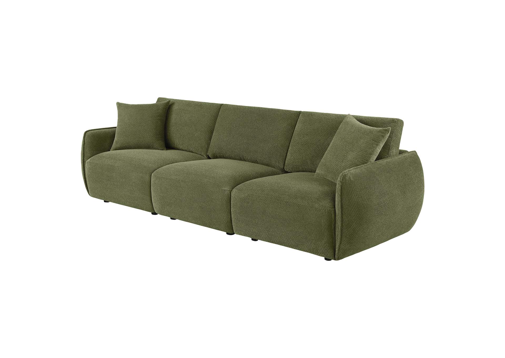 Elysia Chenille Upholstered Modular Lounge Sofa Green image 5
