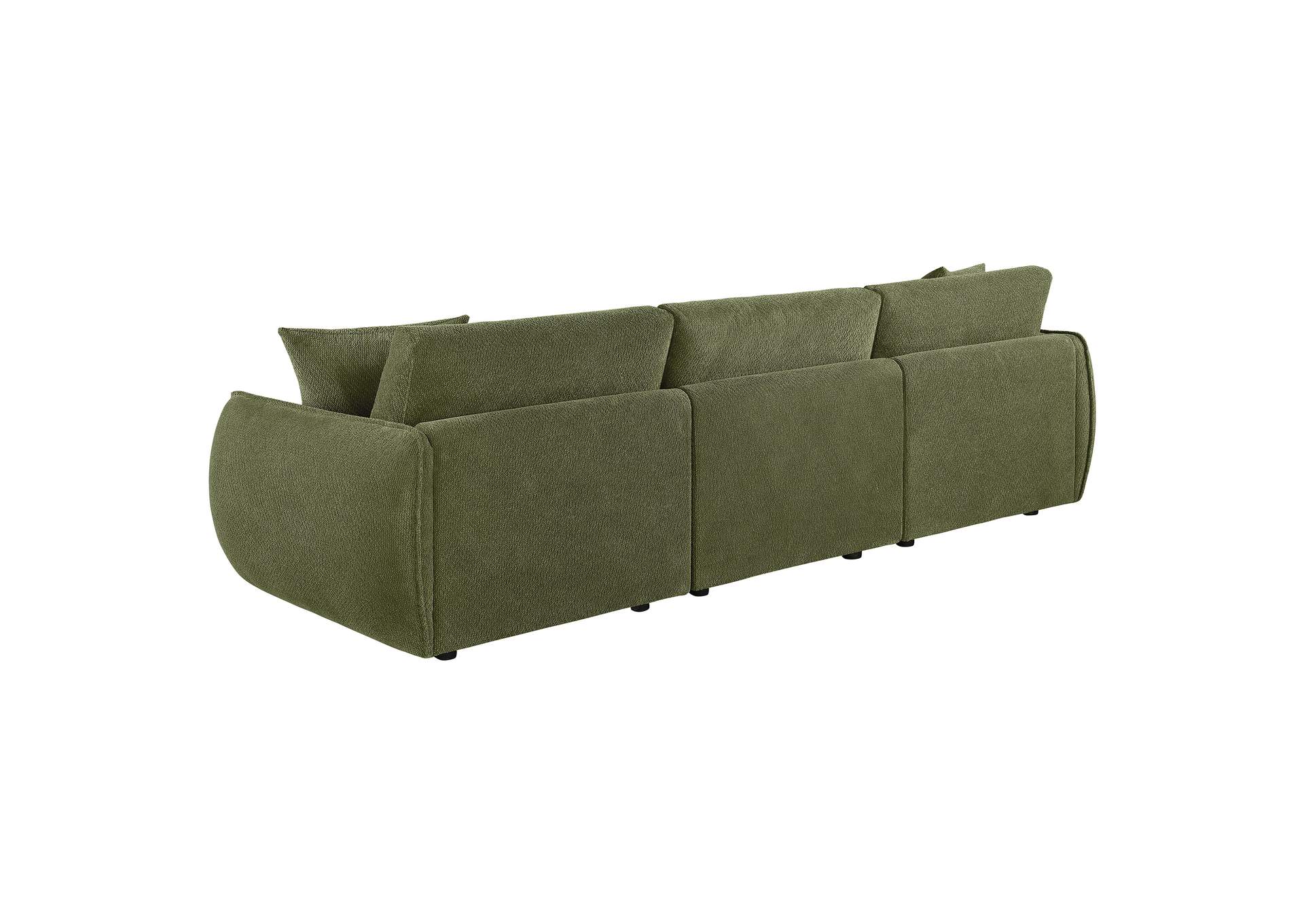 Elysia Chenille Upholstered Modular Lounge Sofa Green image 7