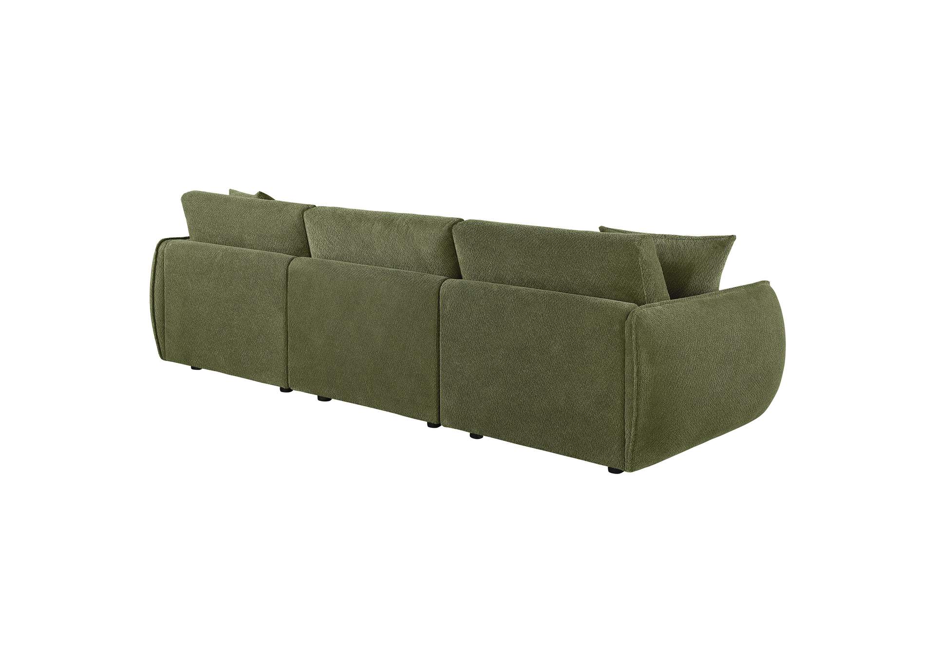 Elysia Chenille Upholstered Modular Lounge Sofa Green image 8