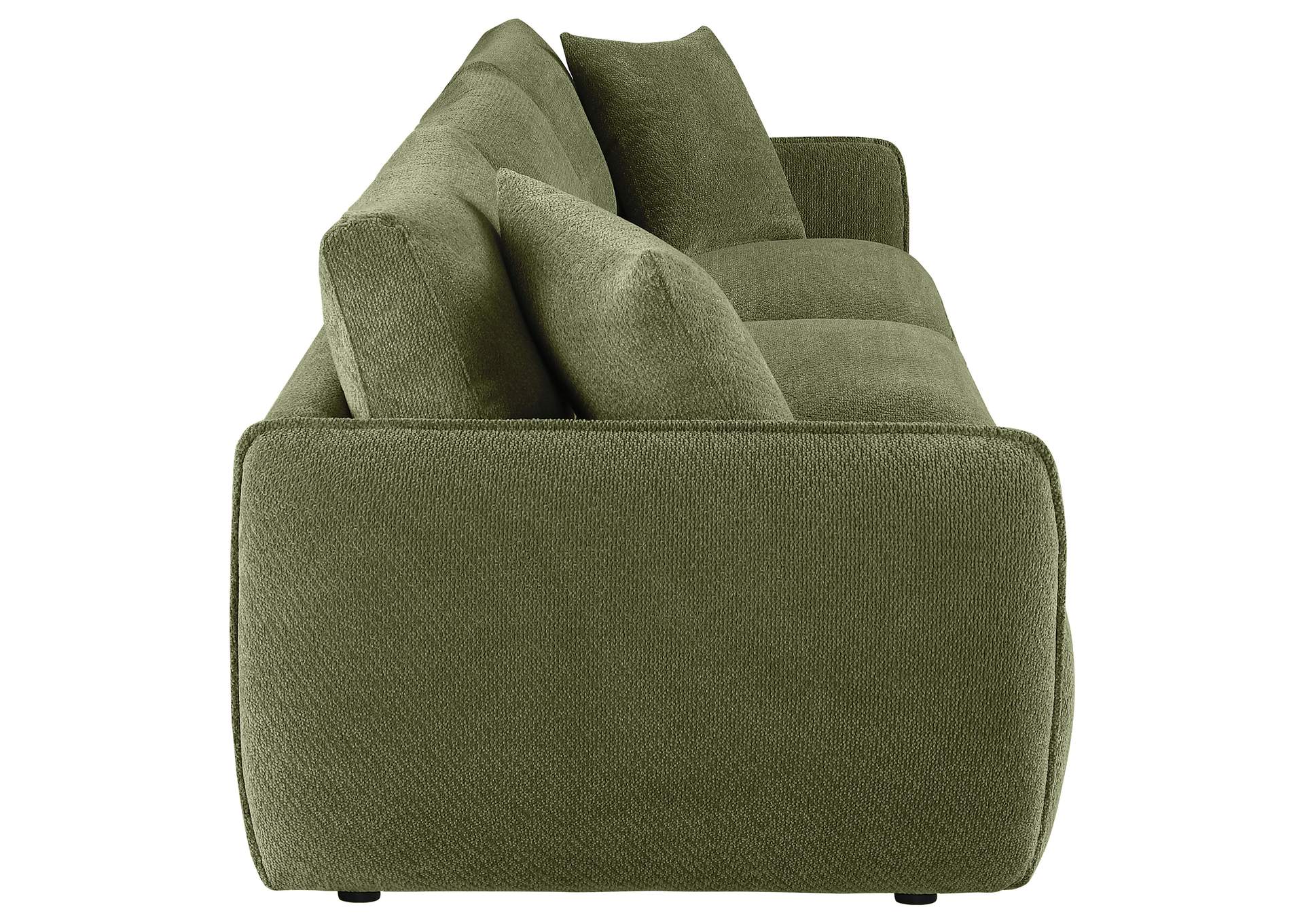 Elysia Chenille Upholstered Modular Lounge Sofa Green image 9