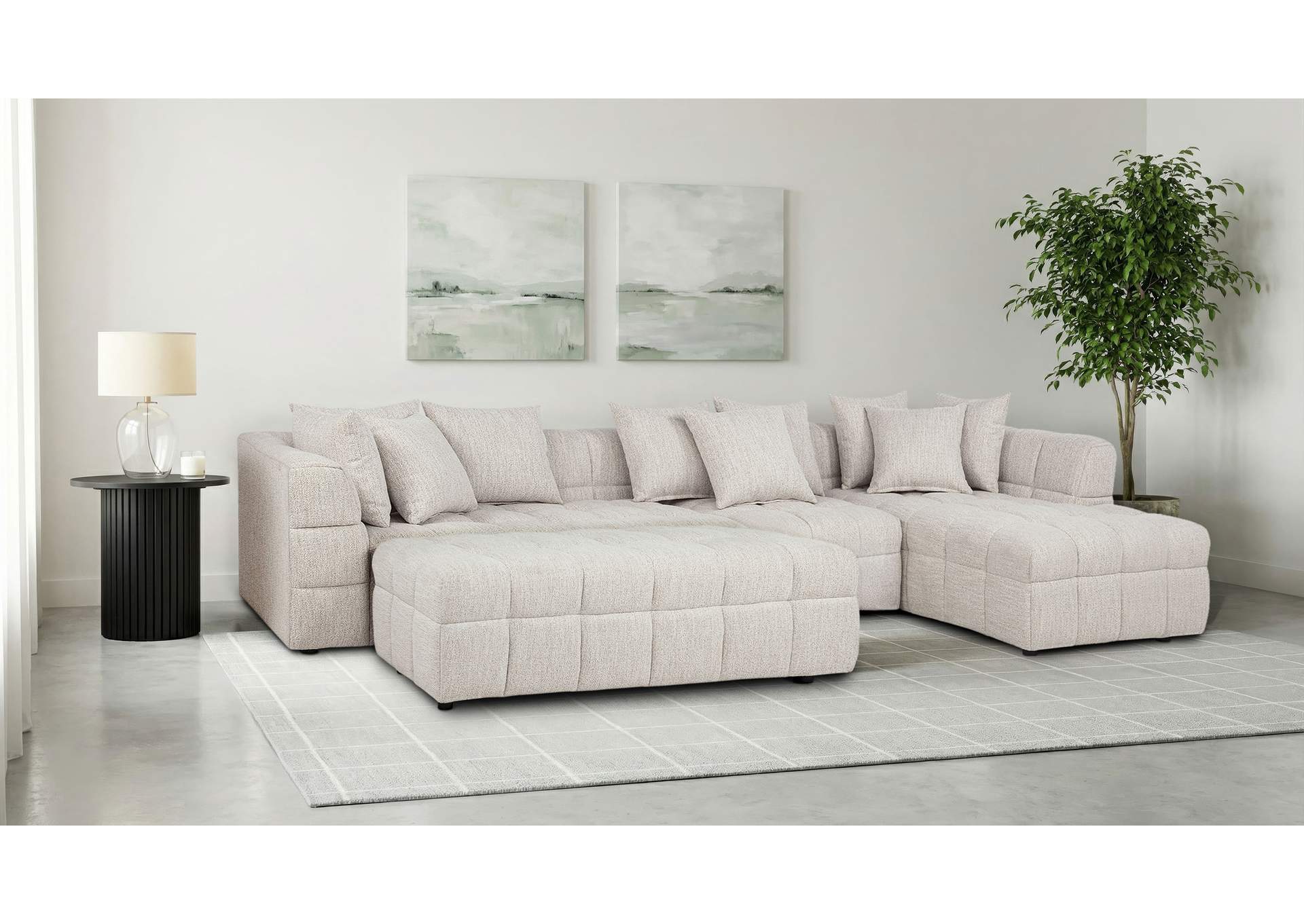 Amara 4-Piece Upholstered Sectional Sofa image 3