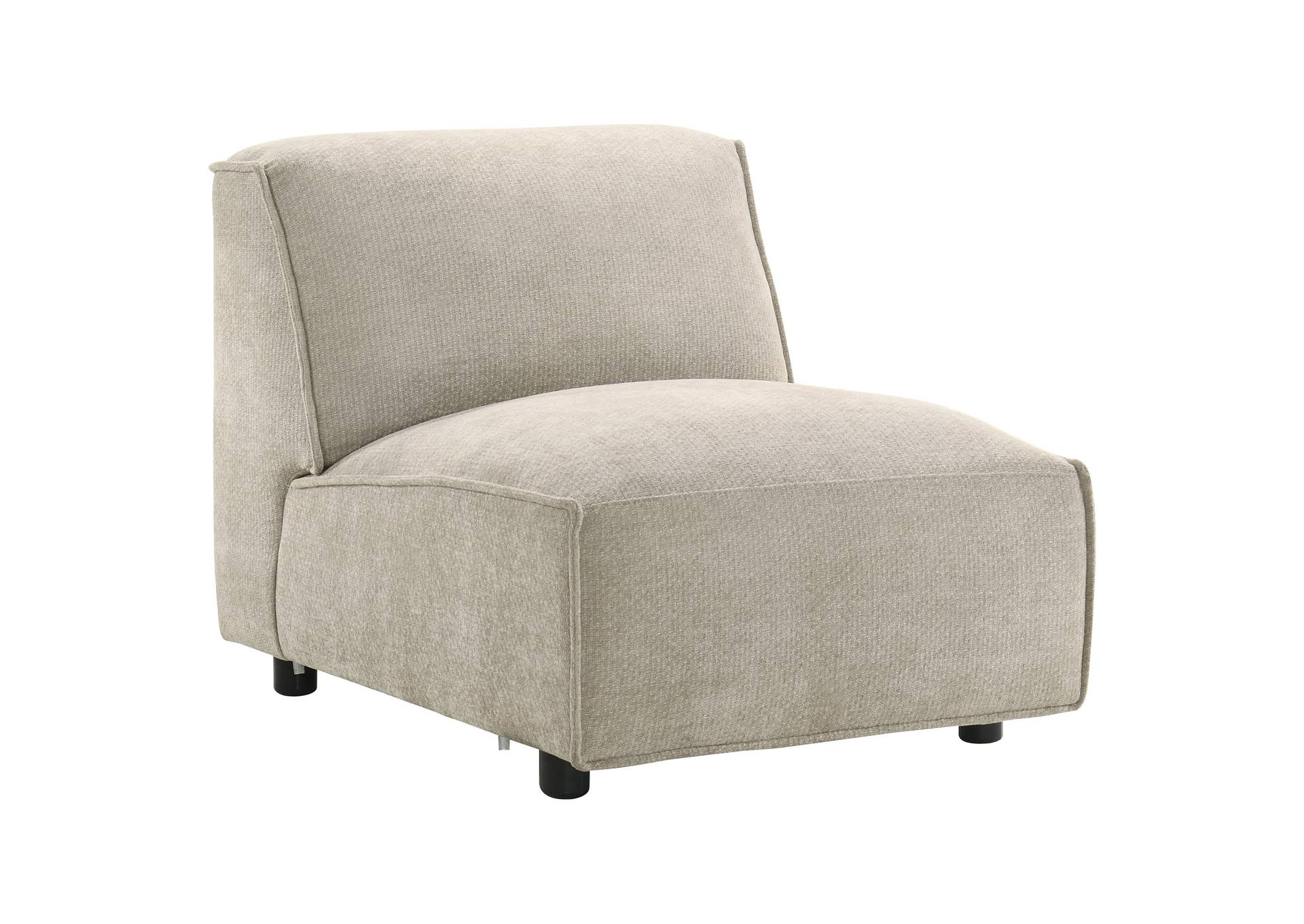 Crane Modular Armless Chair Beige image 1