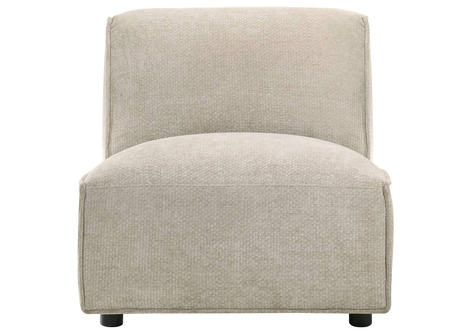 Crane Modular Armless Chair Beige image 3