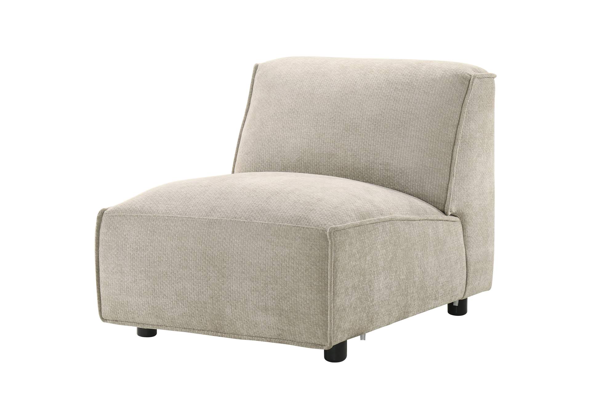 Crane Modular Armless Chair Beige image 4