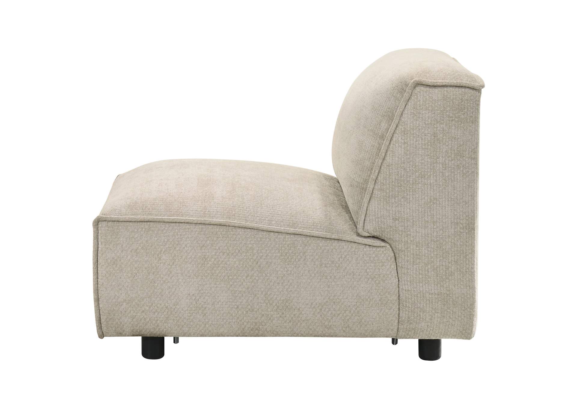 Crane Modular Armless Chair Beige image 5