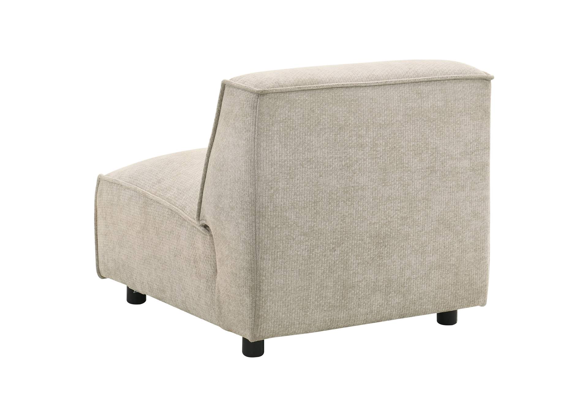 Crane Modular Armless Chair Beige image 6
