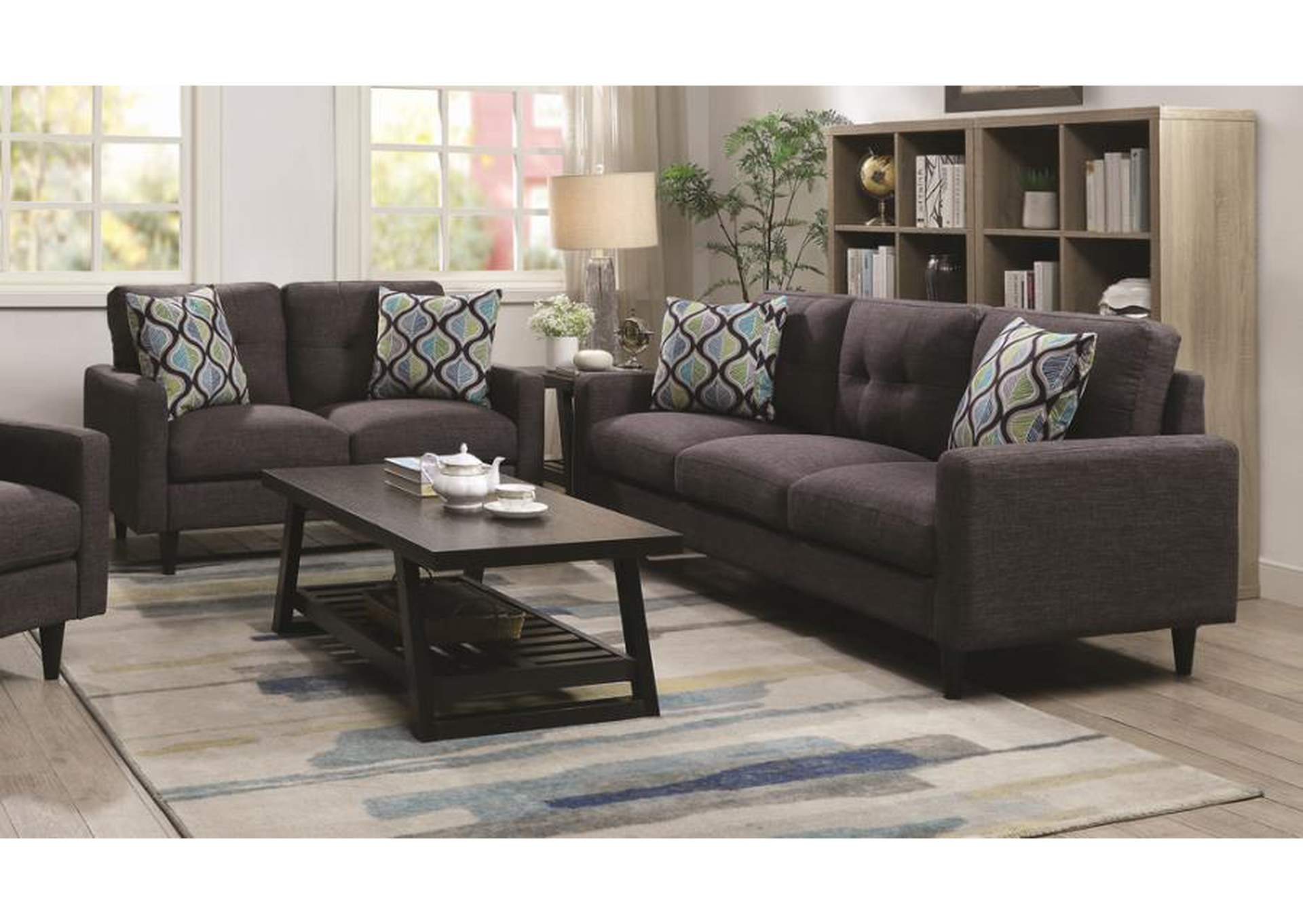 Watsonville 2-piece Cushion Back Living Room Set Grey image 4