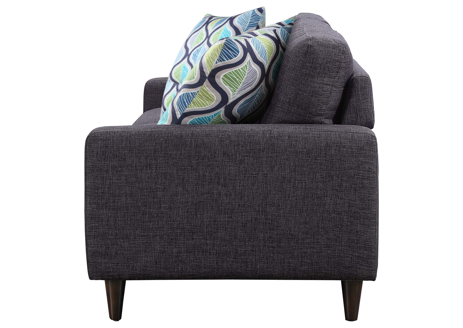 Watsonville Upholstered Track Arm Tufted Sofa Grey