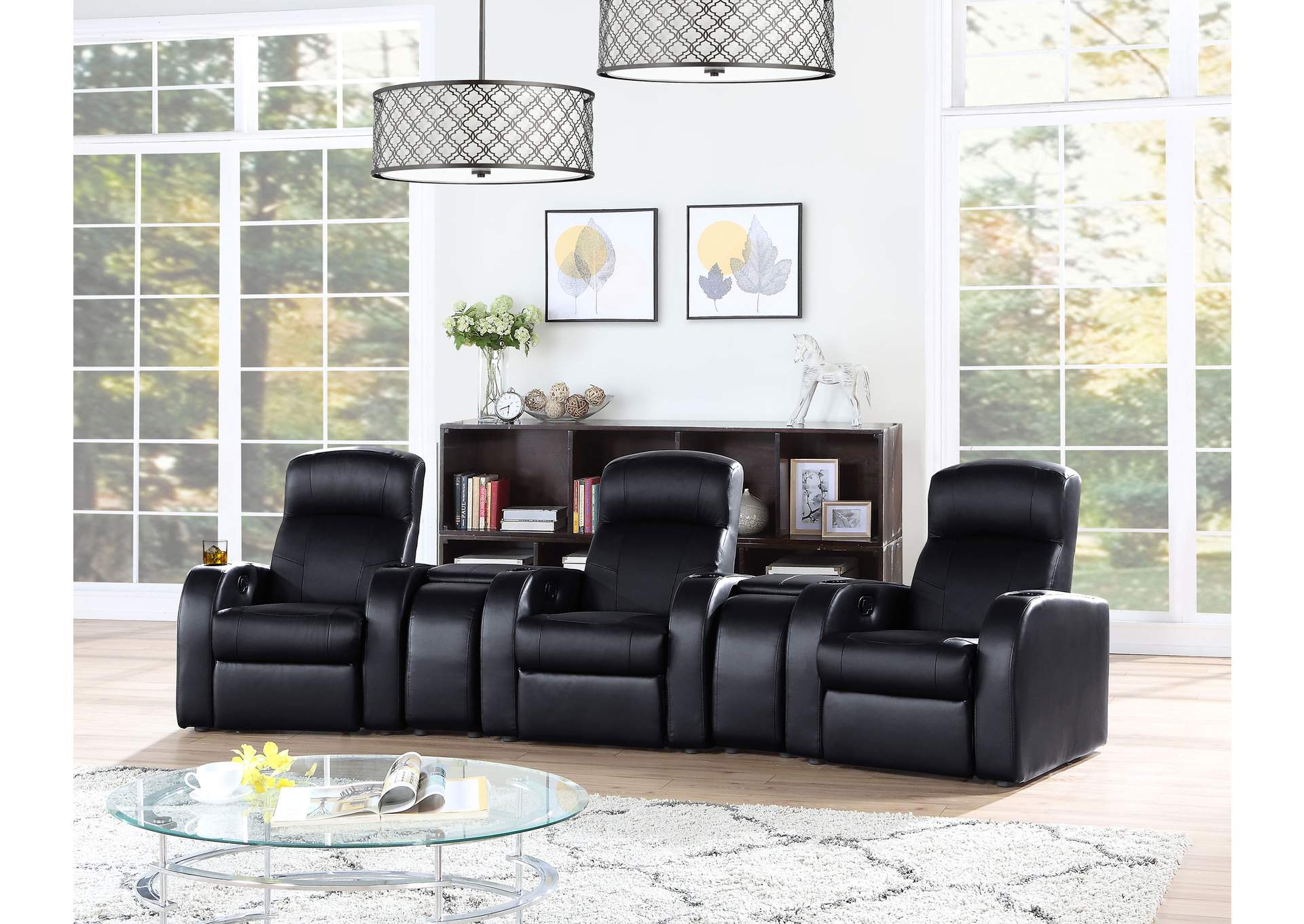 Cyrus 5-piece Upholstered Home Theater Seating