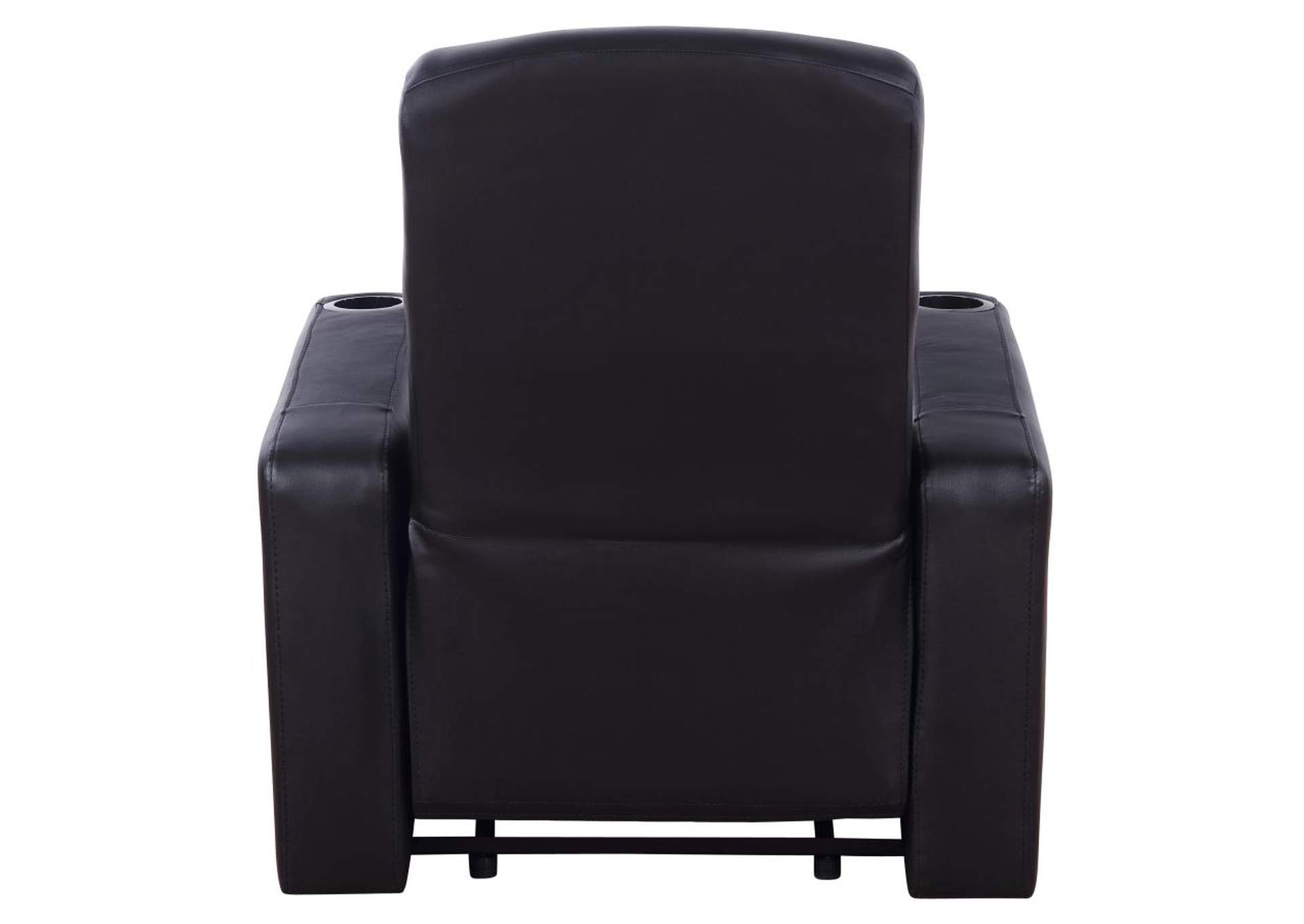 Cyrus Upholstered Recliner Living Room Set Black image 7