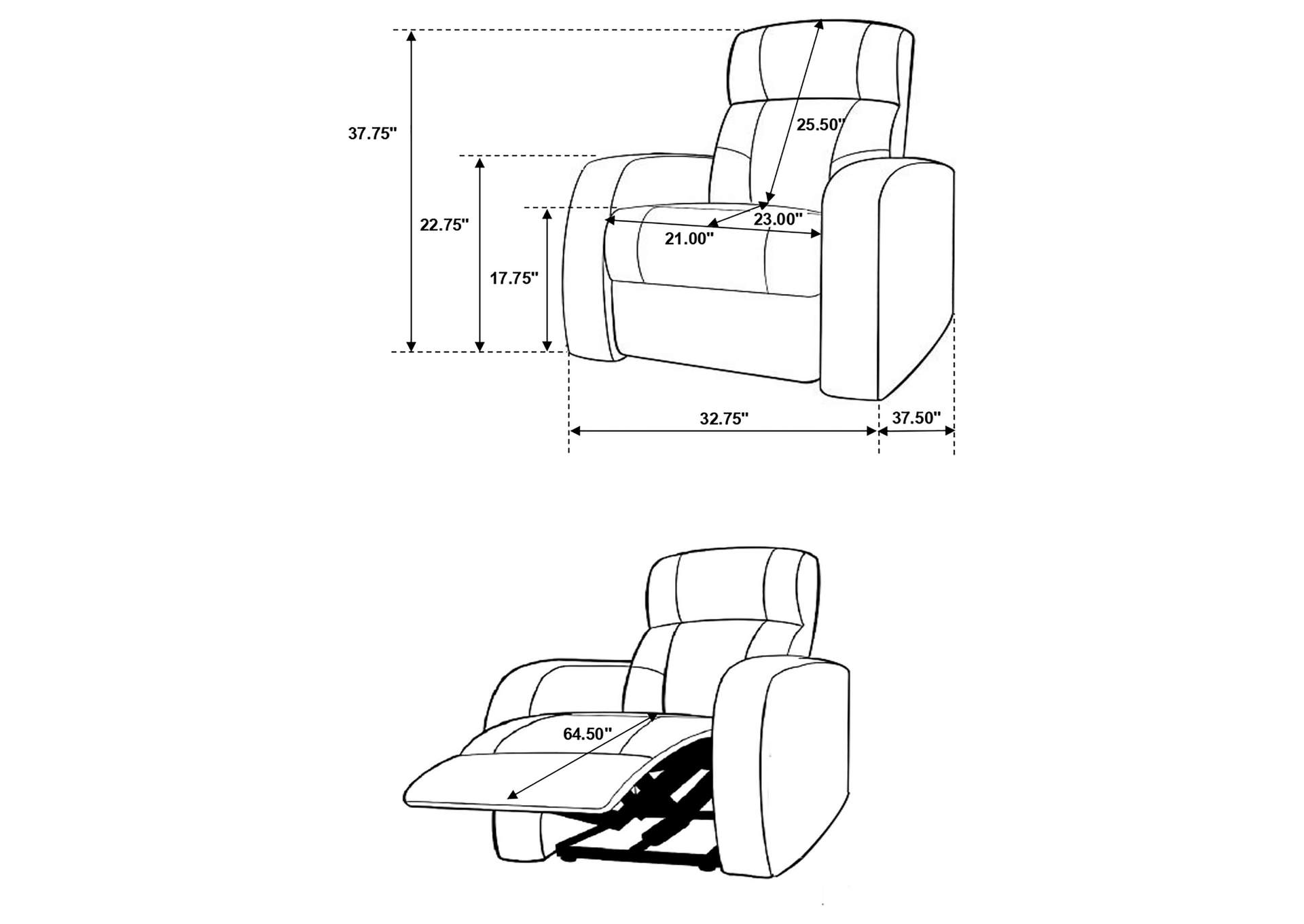 Cyrus 7-piece Upholstered Home Theater Seating image 15