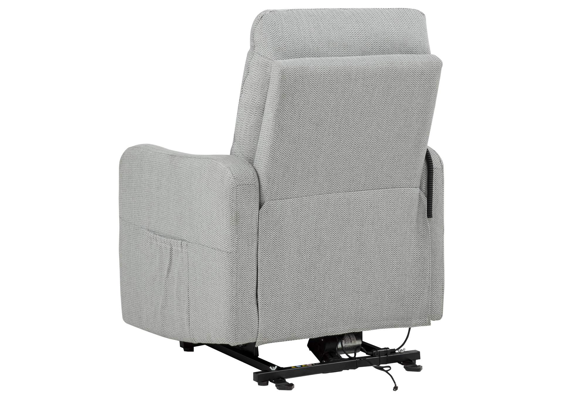 Dayes Upholstered Power Lift Recliner Chair Light Grey image 11