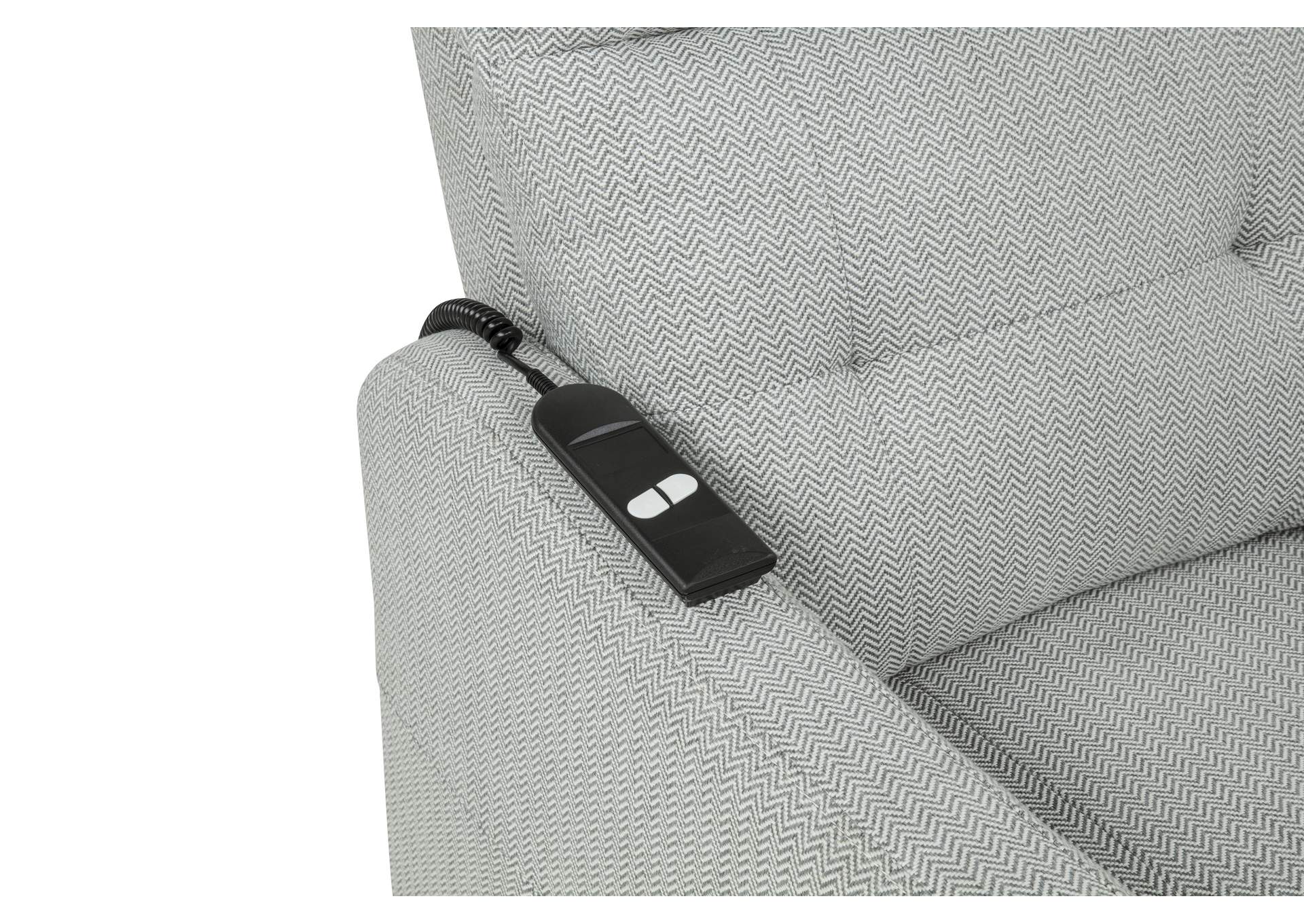 Dayes Upholstered Power Lift Recliner Chair Light Grey image 13