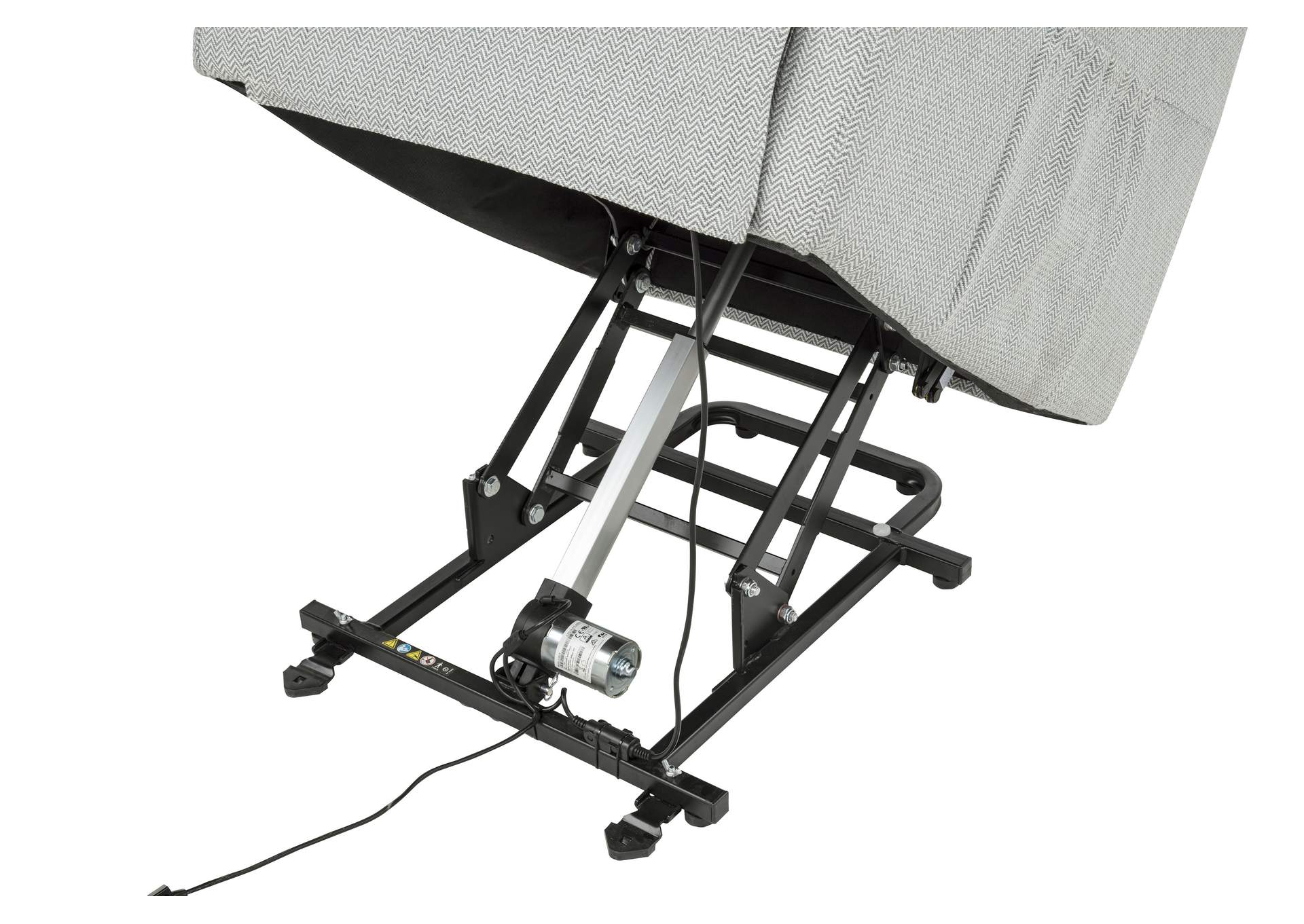Dayes Upholstered Power Lift Recliner Chair Light Grey image 14