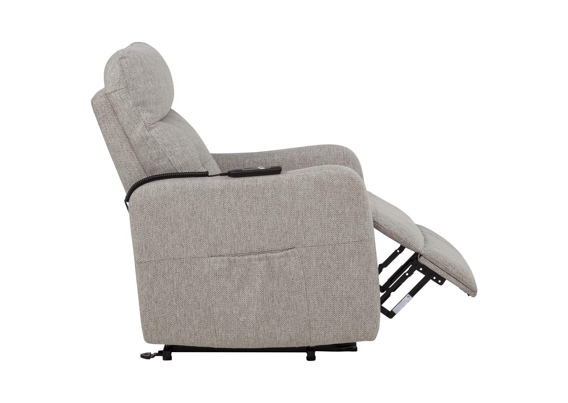 Dayes Upholstered Power Lift Recliner Chair Taupe image 10