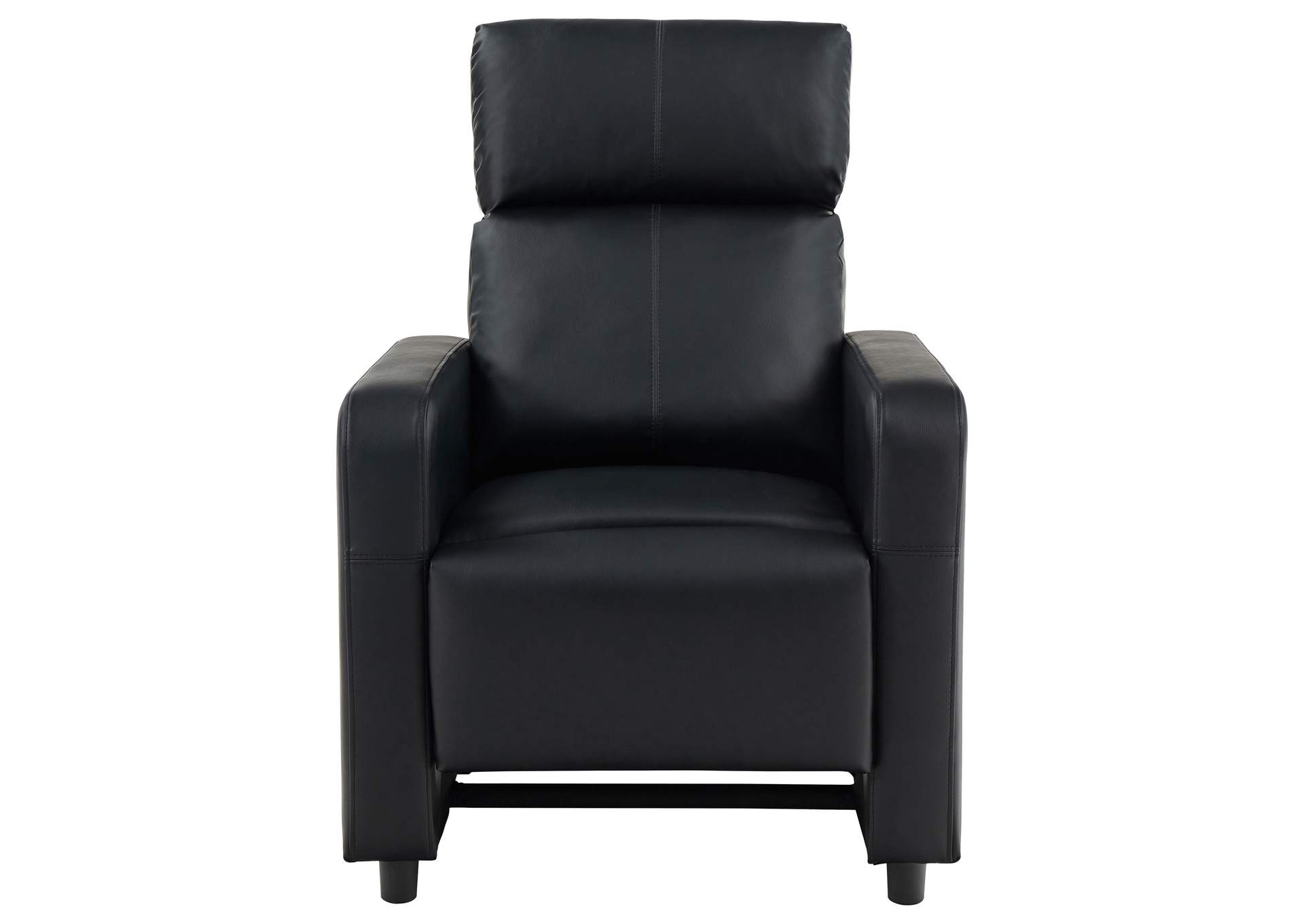 Toohey Upholstered Tufted Recliner Living Room Set Black
