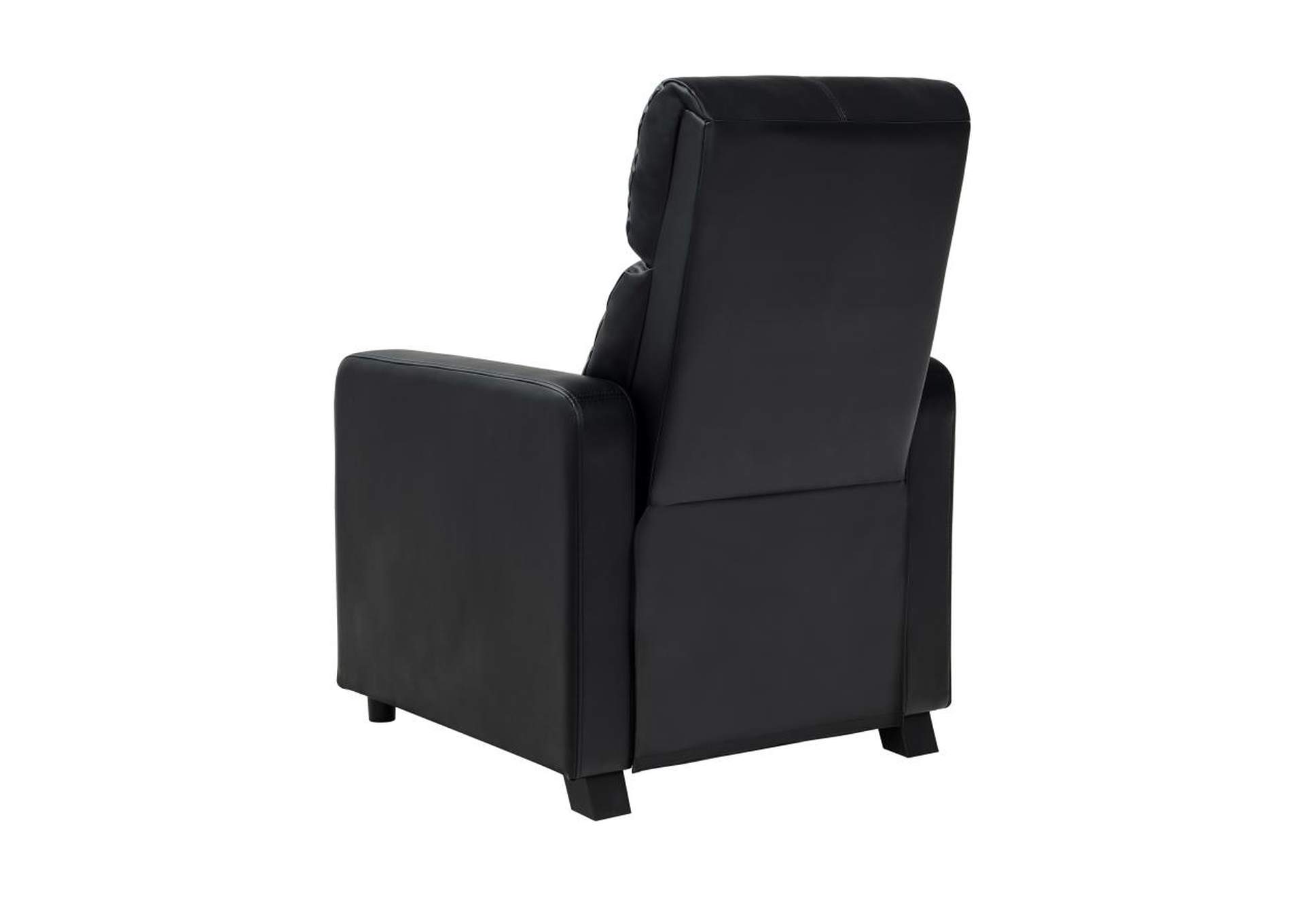 Toohey Upholstered Tufted Recliner Living Room Set Black image 8