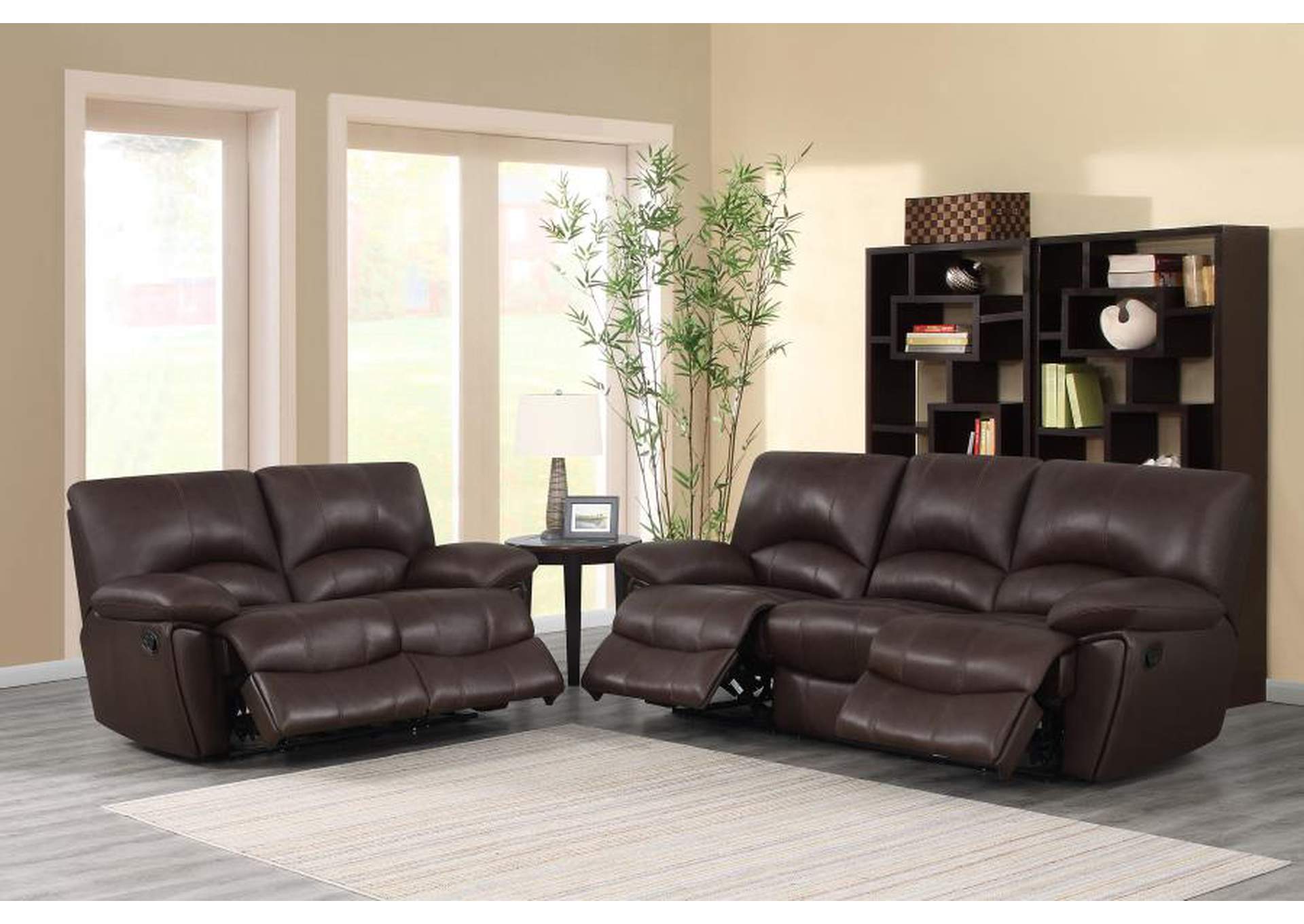 Clifford Upholstered Pillow Top Arm Living Room Set Chocolate Brown image 3