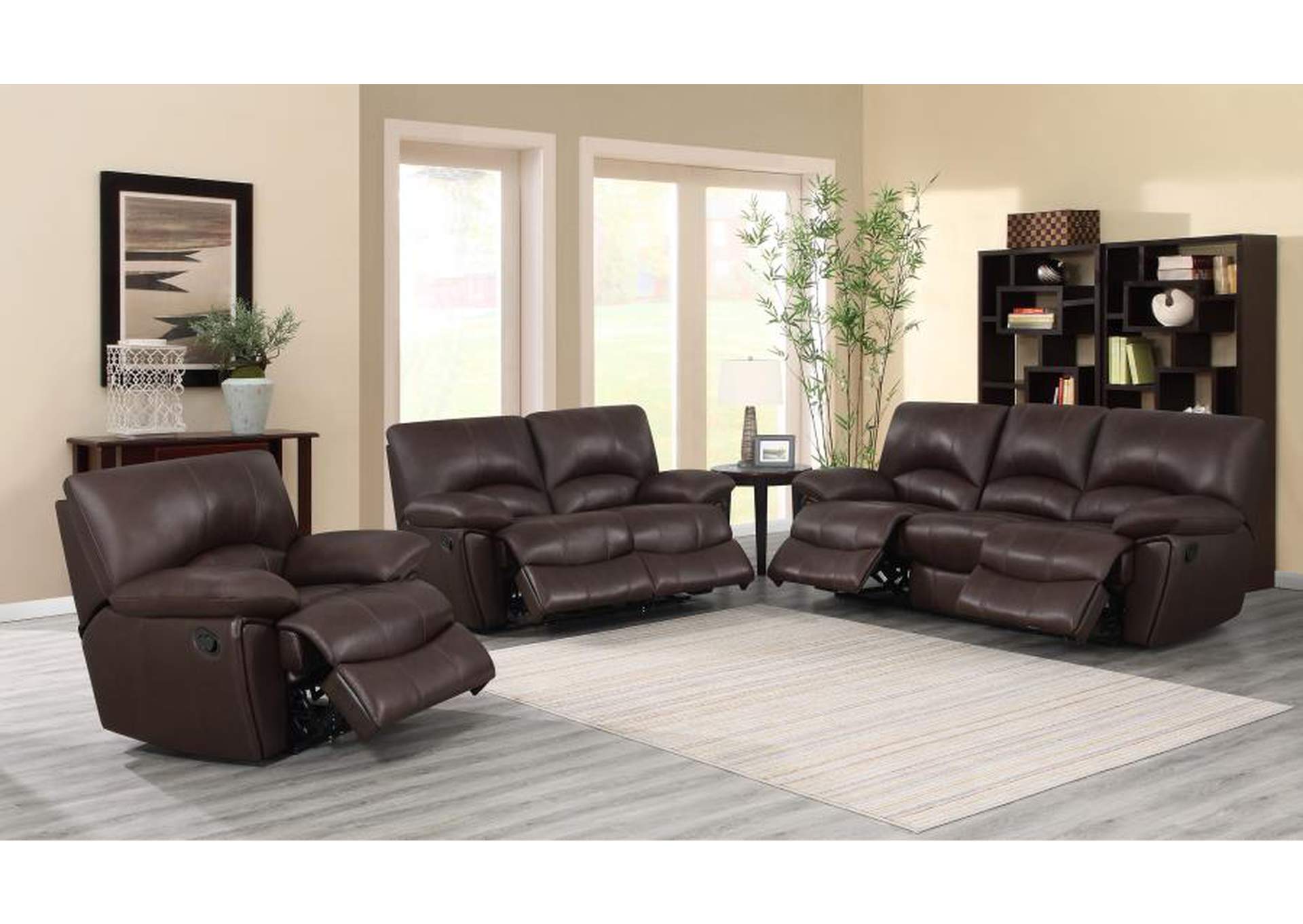 Clifford Upholstered Pillow Top Arm Living Room Set Chocolate Brown image 3