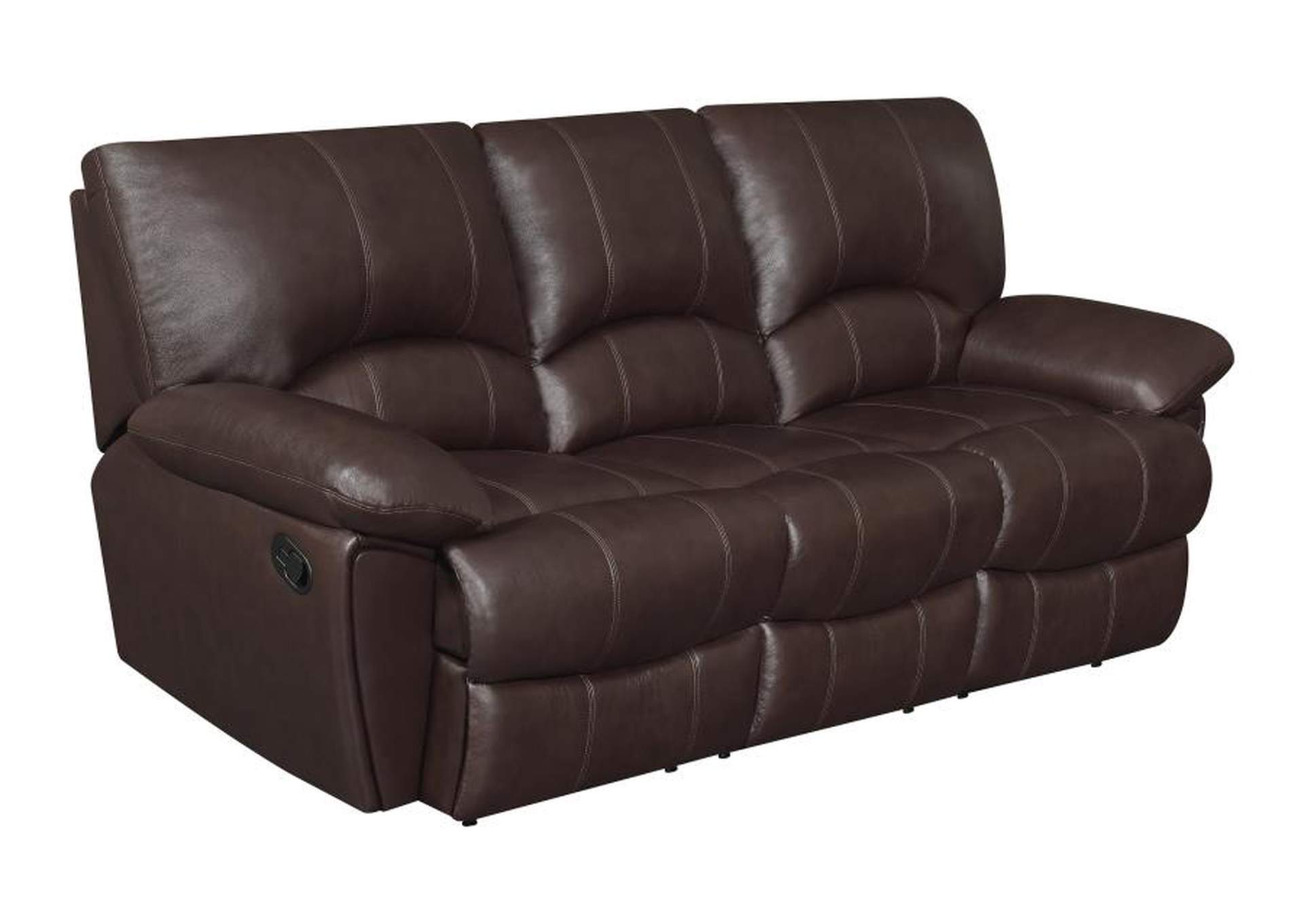 Clifford Upholstered Pillow Top Arm Living Room Set Chocolate Brown image 4