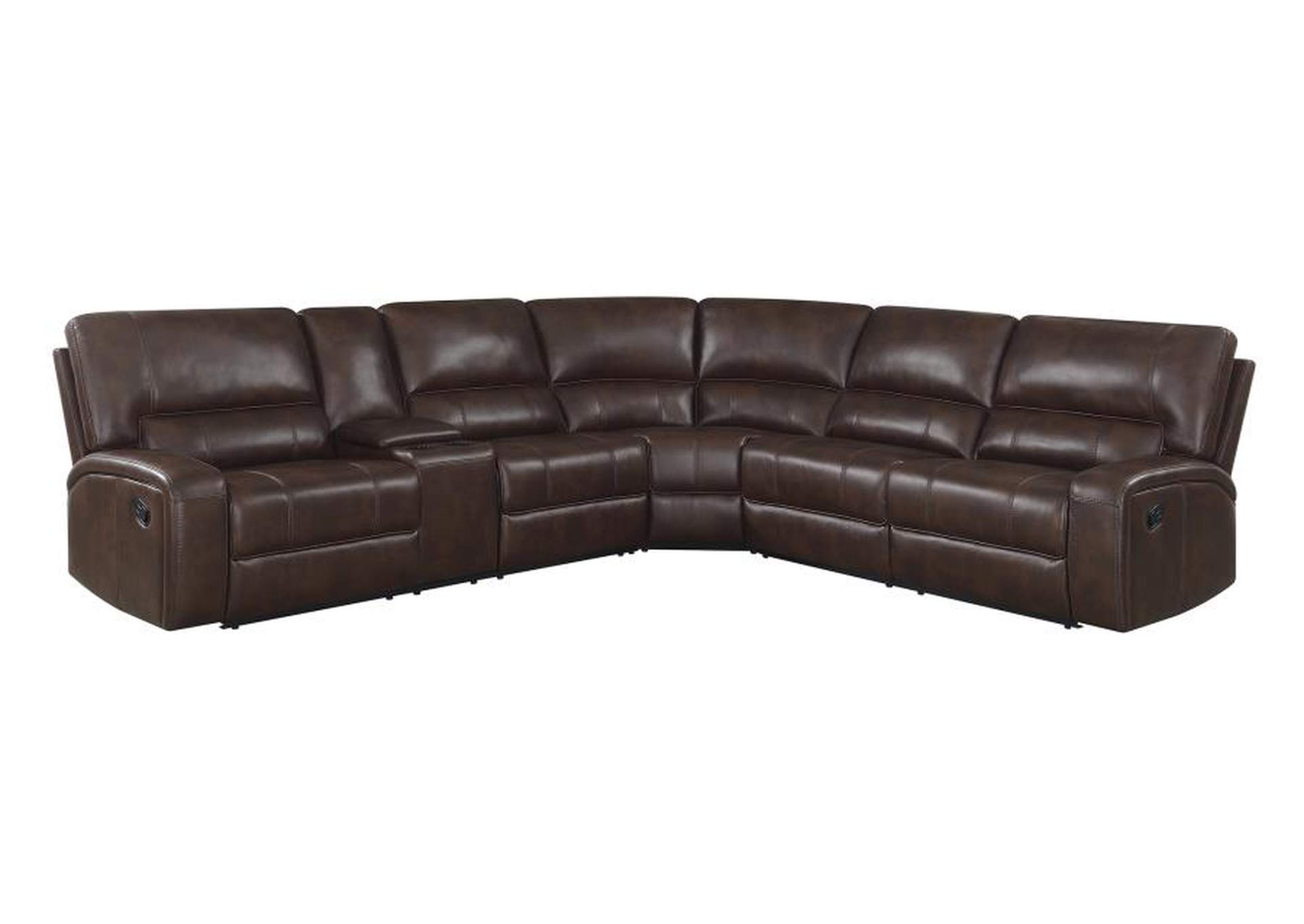 Brunson 3-piece Upholstered Motion Sectional Brown image 3