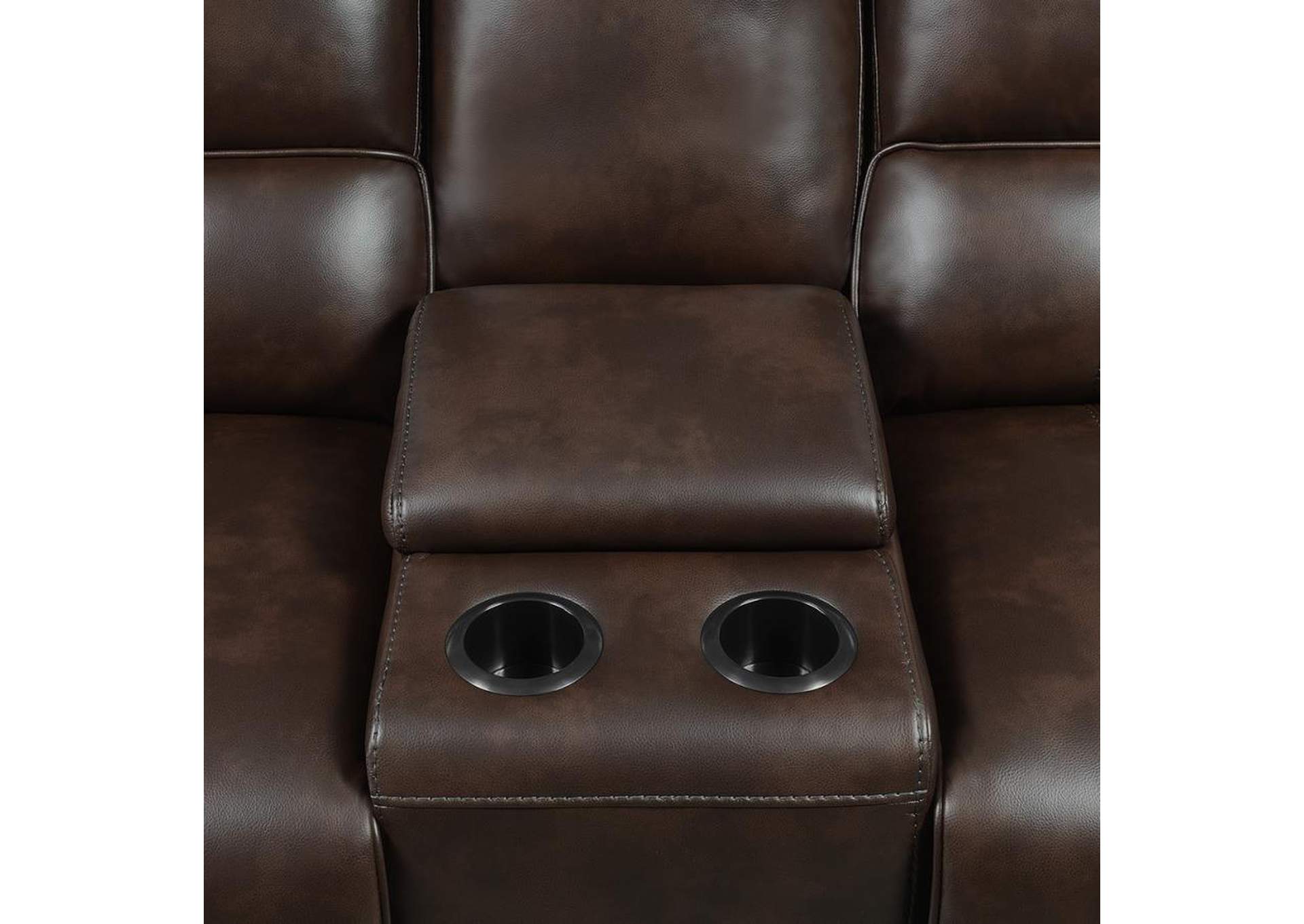 Brunson 3-piece Upholstered Motion Sectional Brown image 5